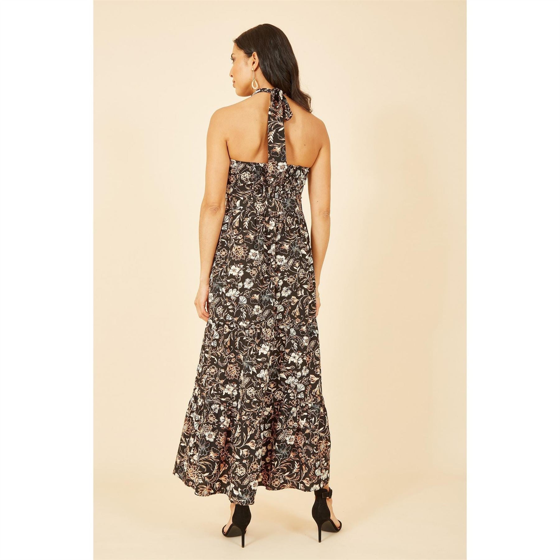 Yumi Batik Cross Neck Maxi Dress