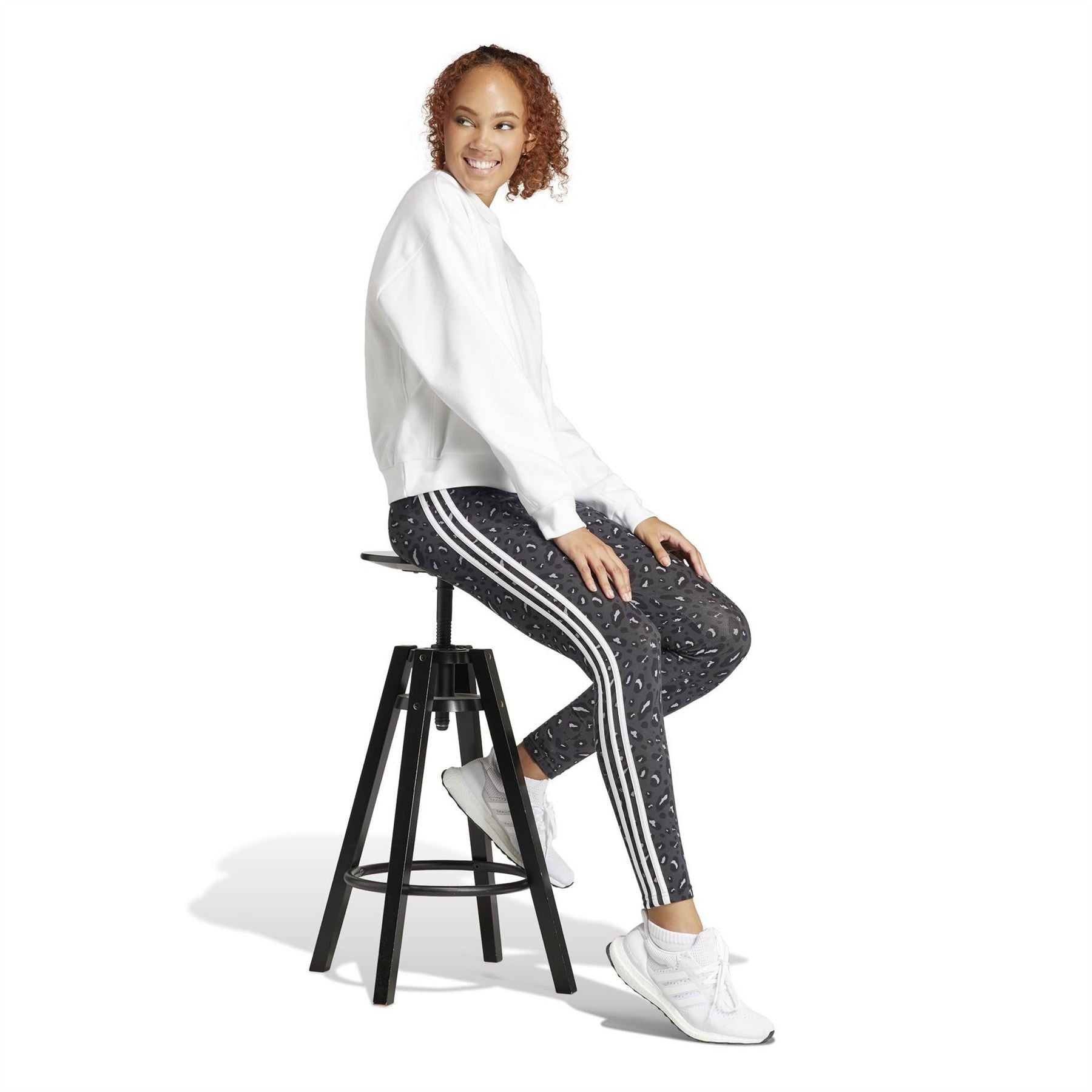 adidas Womens Essentials 3 Stripe Leggings