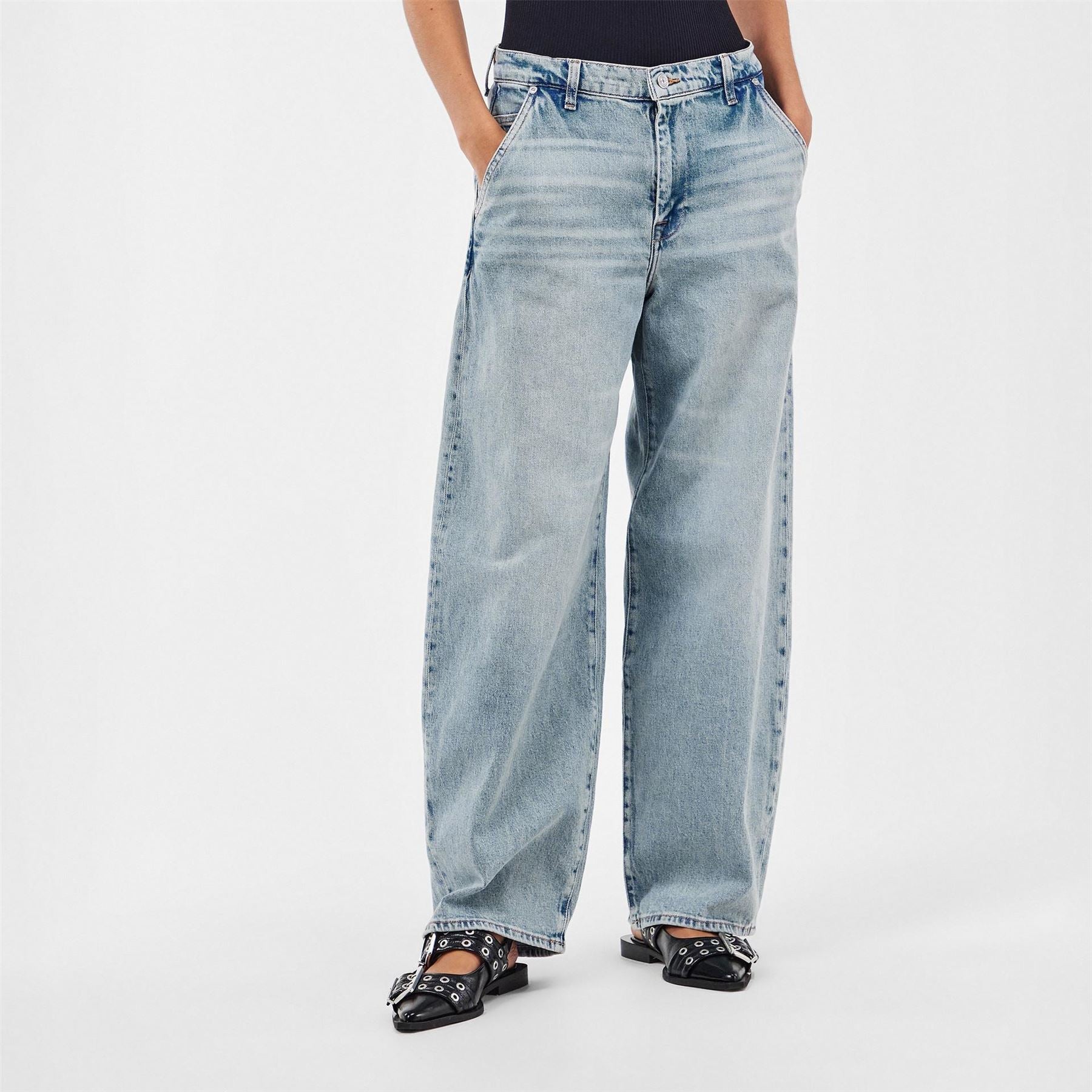 7 For All Mankind Bonnie Wide Leg Wide Fit Jeans