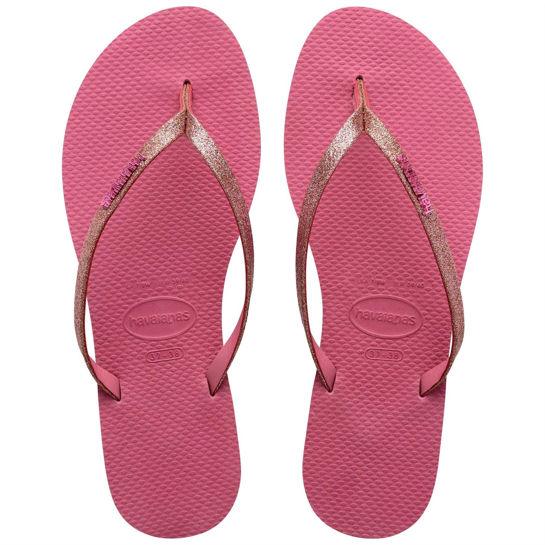 Havaianas Womens Hav. You Glitter Golden 35 36 Flip Flops