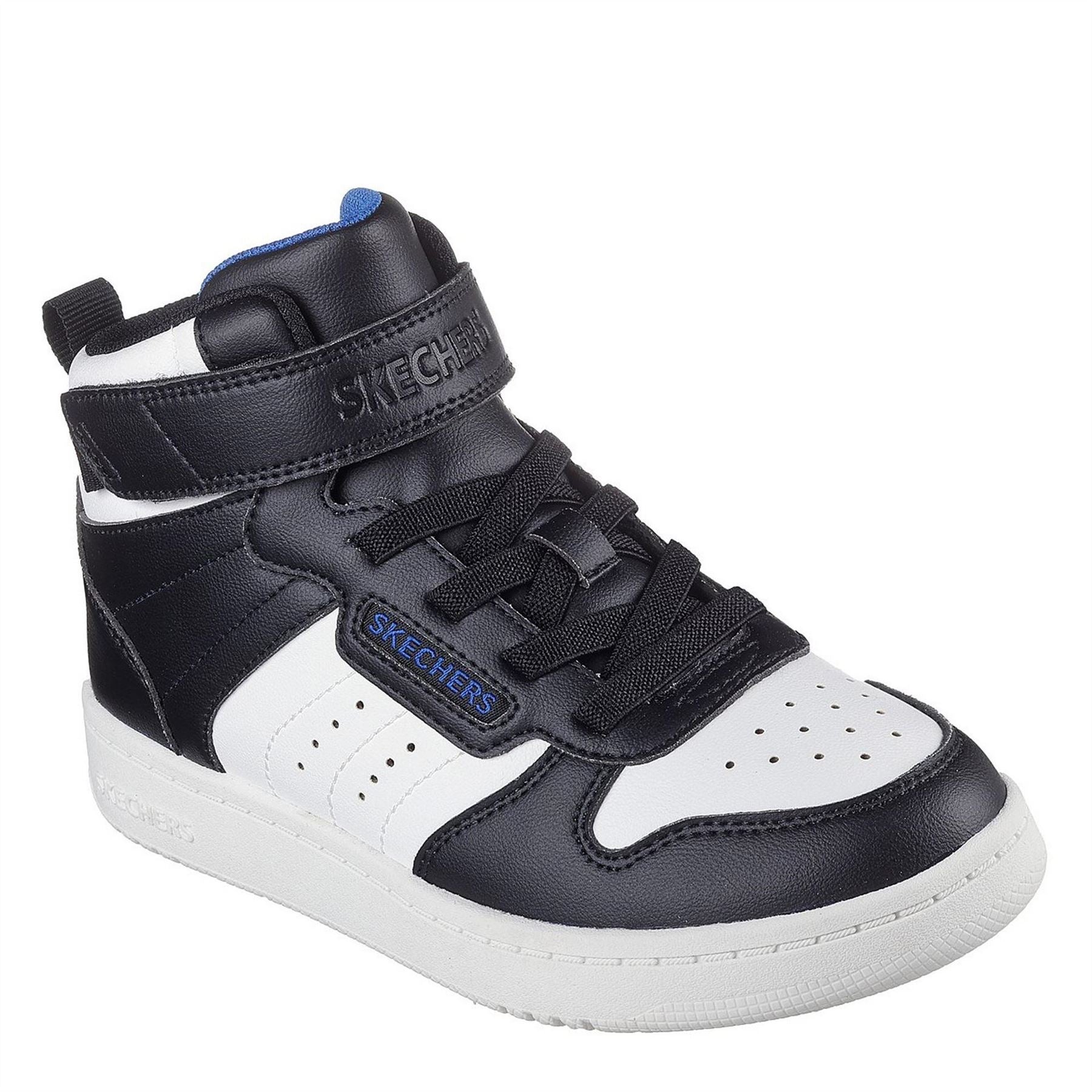 Skechers Top Gore  And  Strap Sneaker W Qtr High Top Trainers Unisex Kids