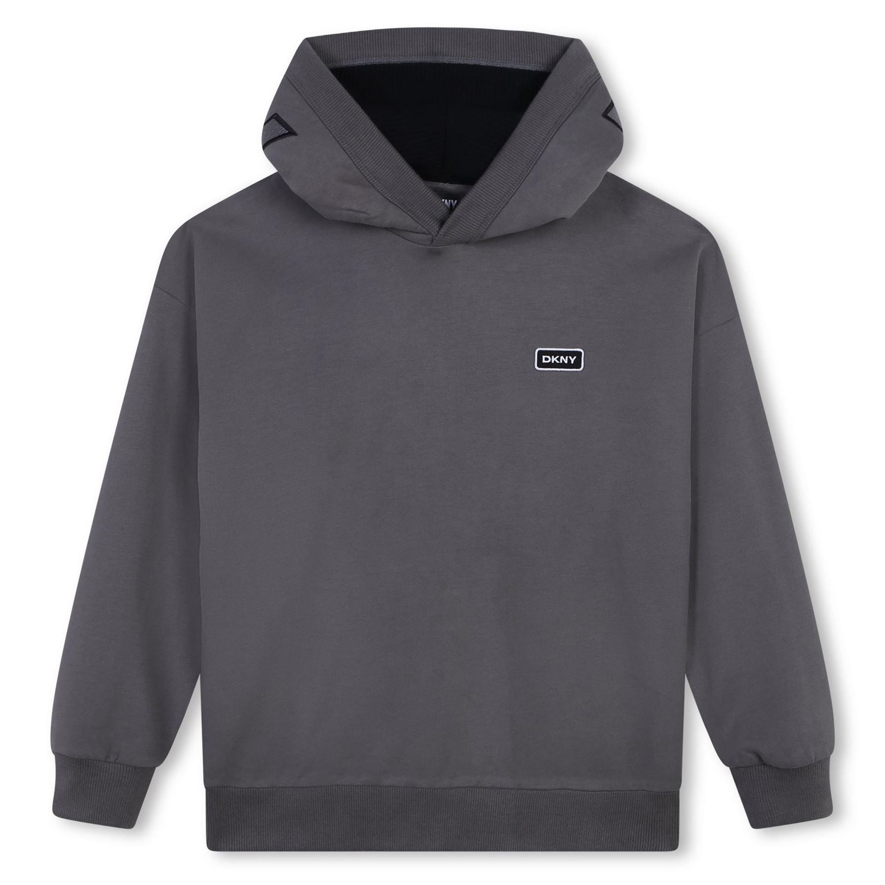 DKNY Kids Logo Applique Pull Over Relaxed Fit Hoodie