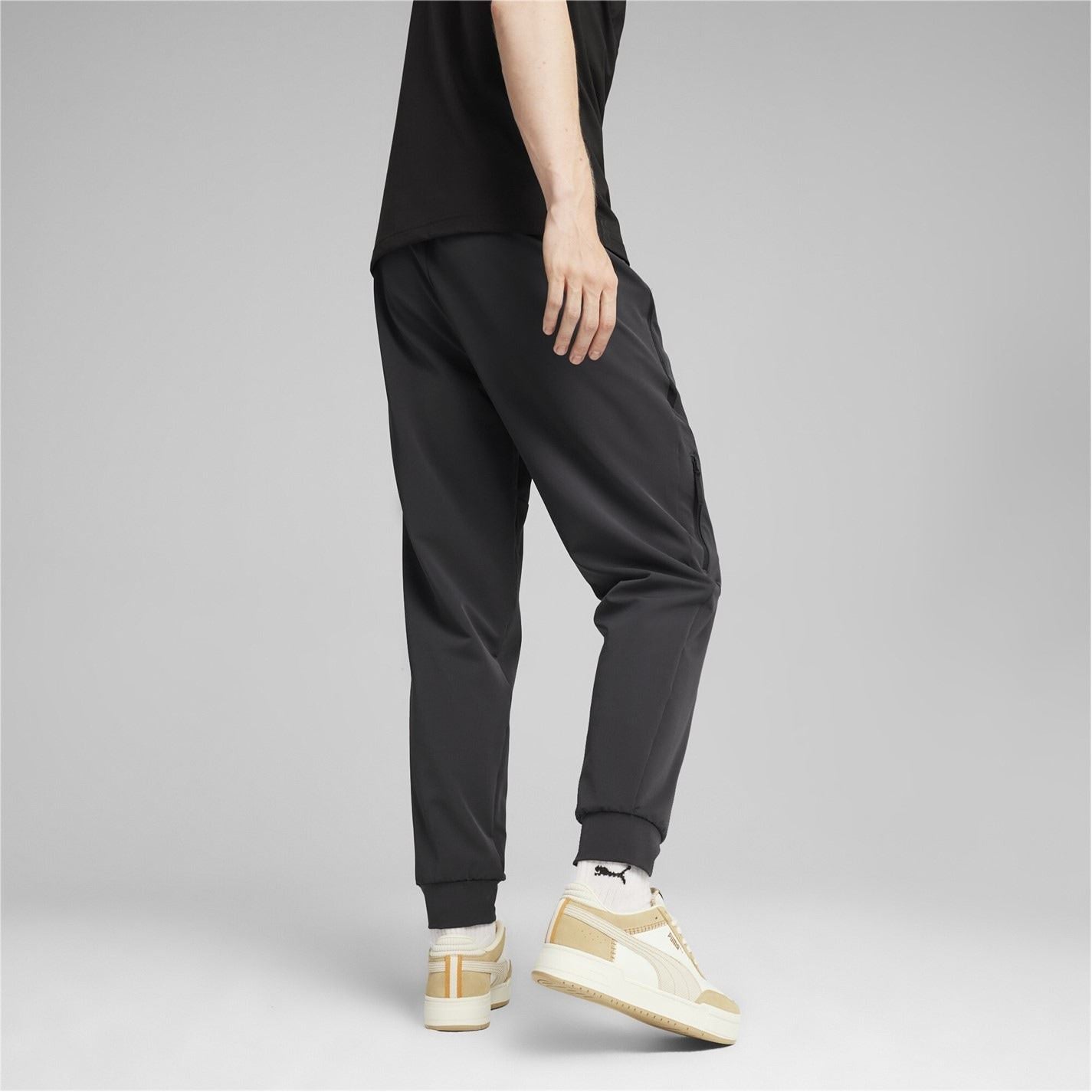 Puma Zipped Pocket Solid Patterned Joggers