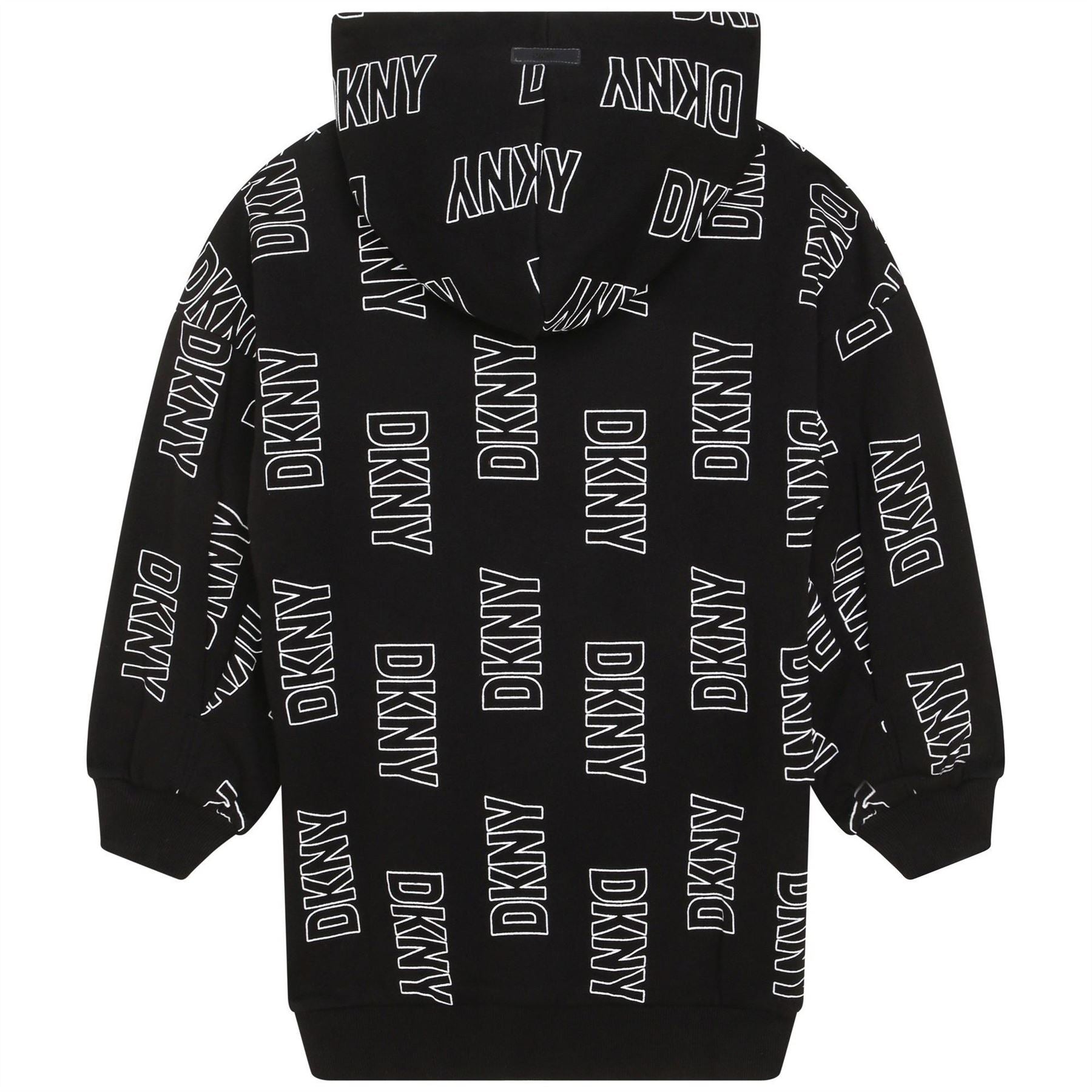 DKNY Hooded Mini Sweatshirt Dress