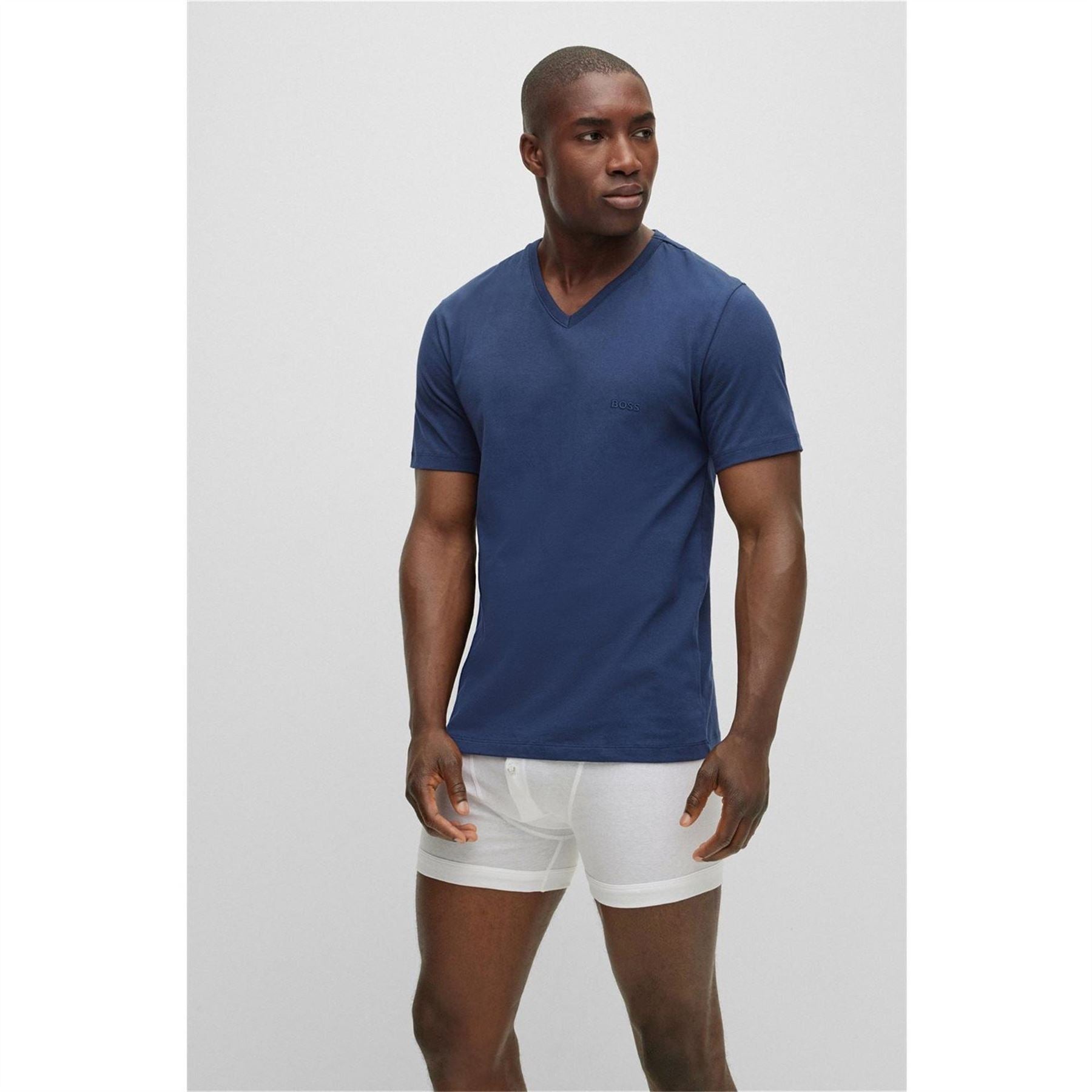 Boss BOSS Bodywear 3 Pack T Shirts   Soft Breathable Fabric with Logo Detail