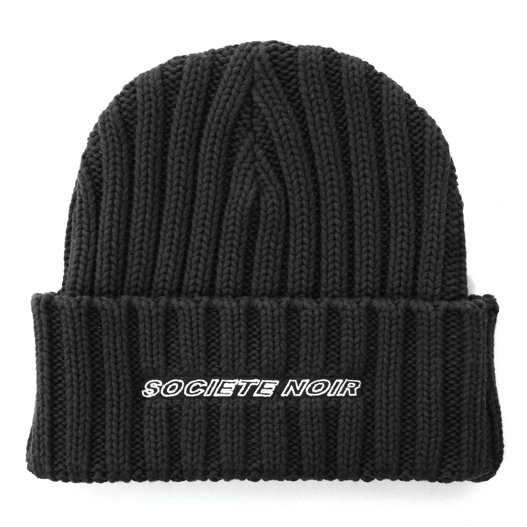 Societe Noir Ribbed Knit Beanie