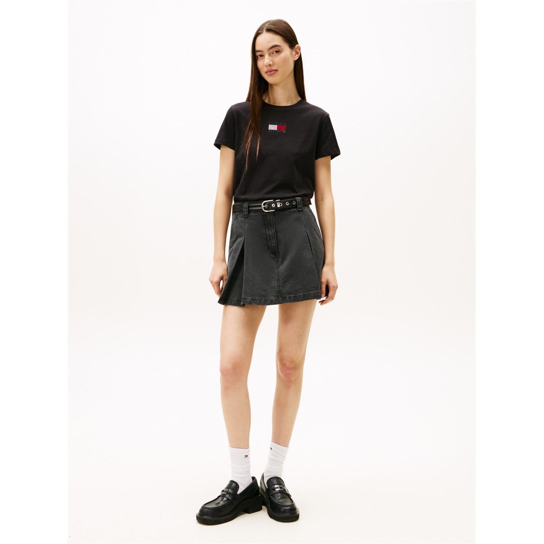 Tommy Jeans Flag Graphic Crew Neck Short Sleeve T-Shirt