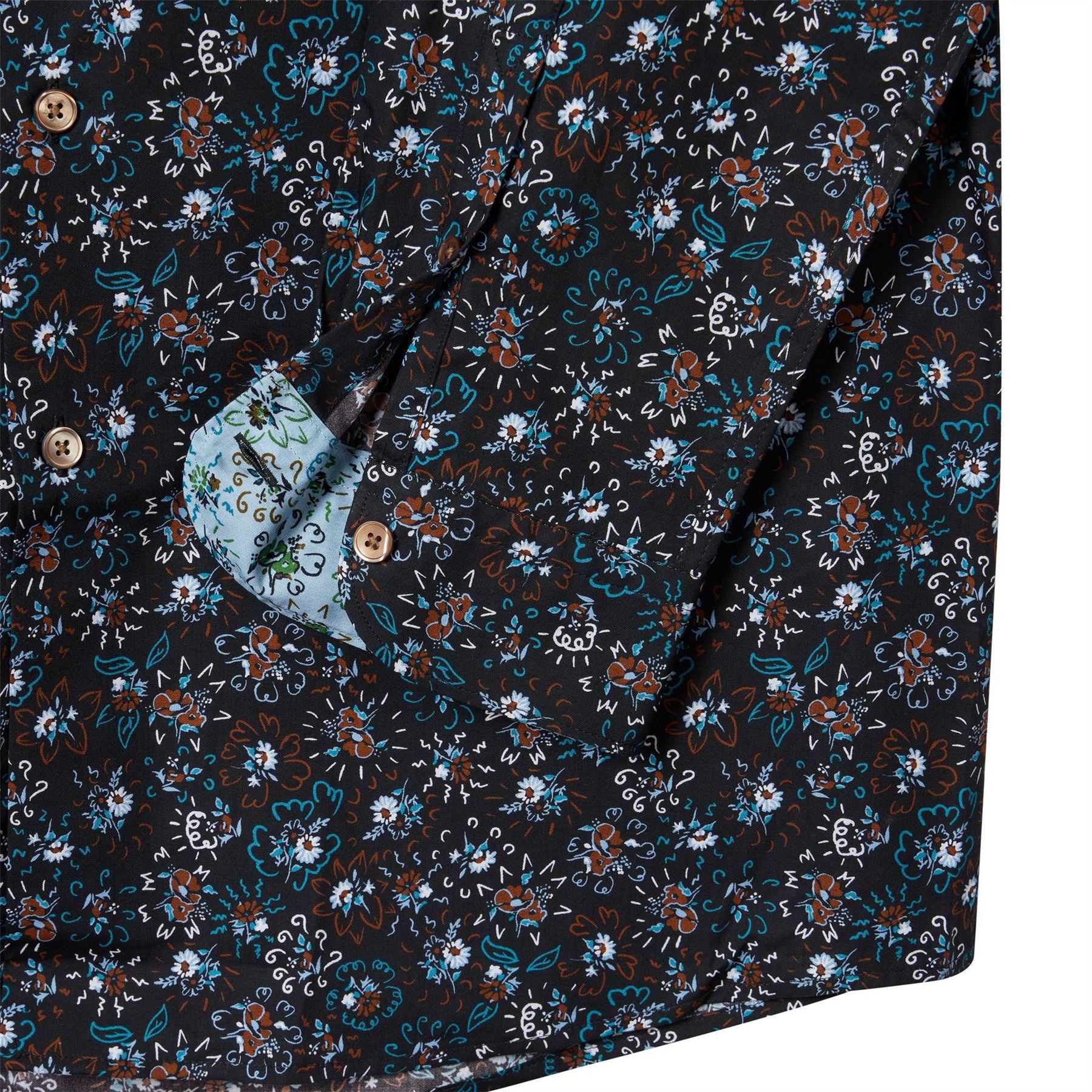 PS Paul Smith Floral Collared Neck Long Sleeve Shirt