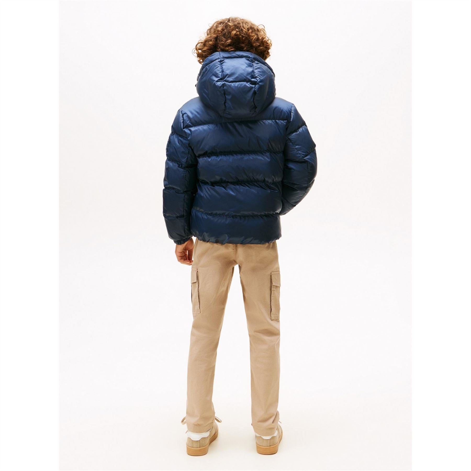 Tommy Hilfiger Essential Hooded Solid Patterned Puffer Jacket