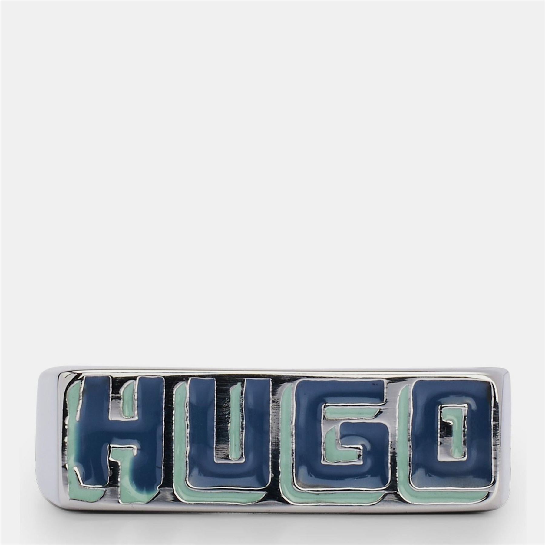 Hugo Enamel Signet Ring with Logo