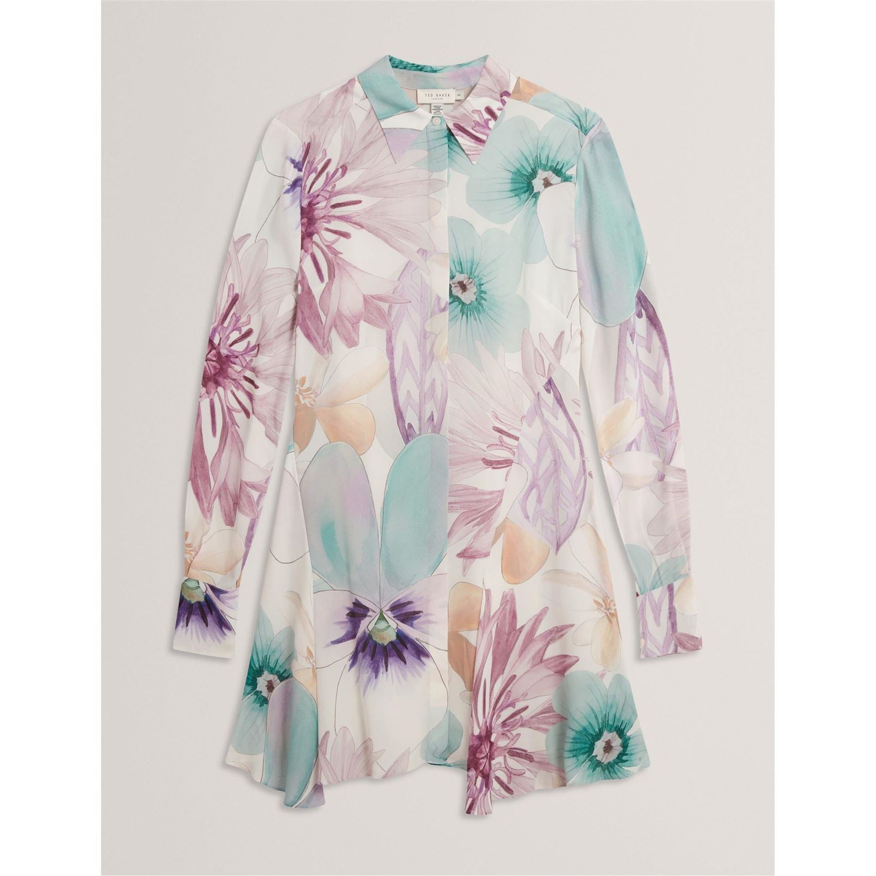 Ted Baker Mini Long Sleeve Shirt Dress