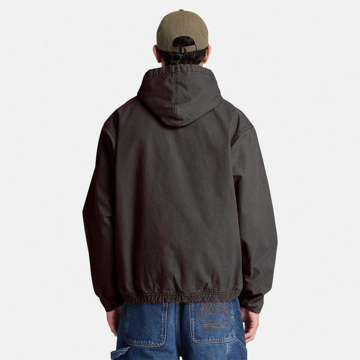 Timberland Cotton Canvasas Hooded Long Sleeve Bomber Jacket