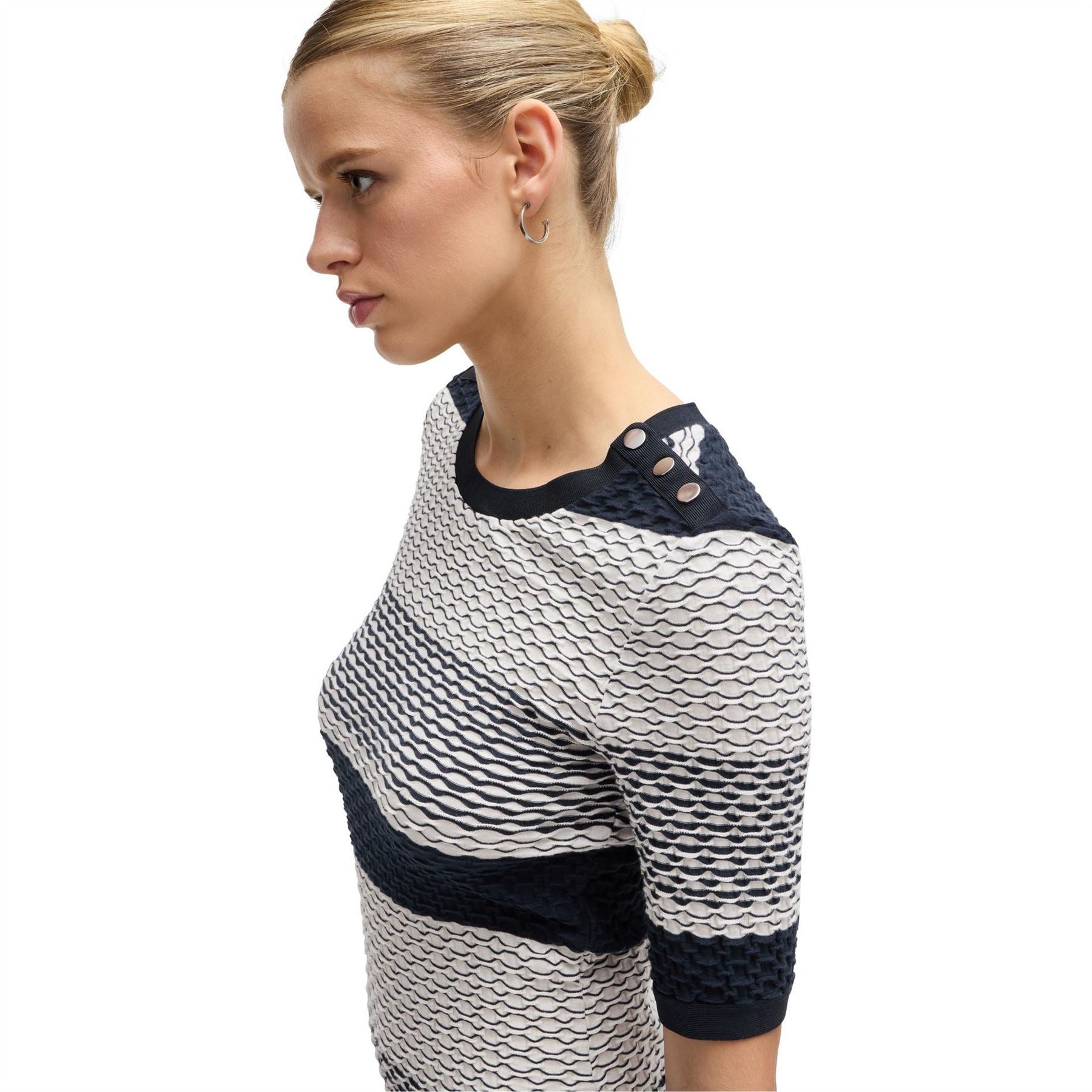 Boss Etanah Crew Neck Three Quarter Sleeve Maxi Dress