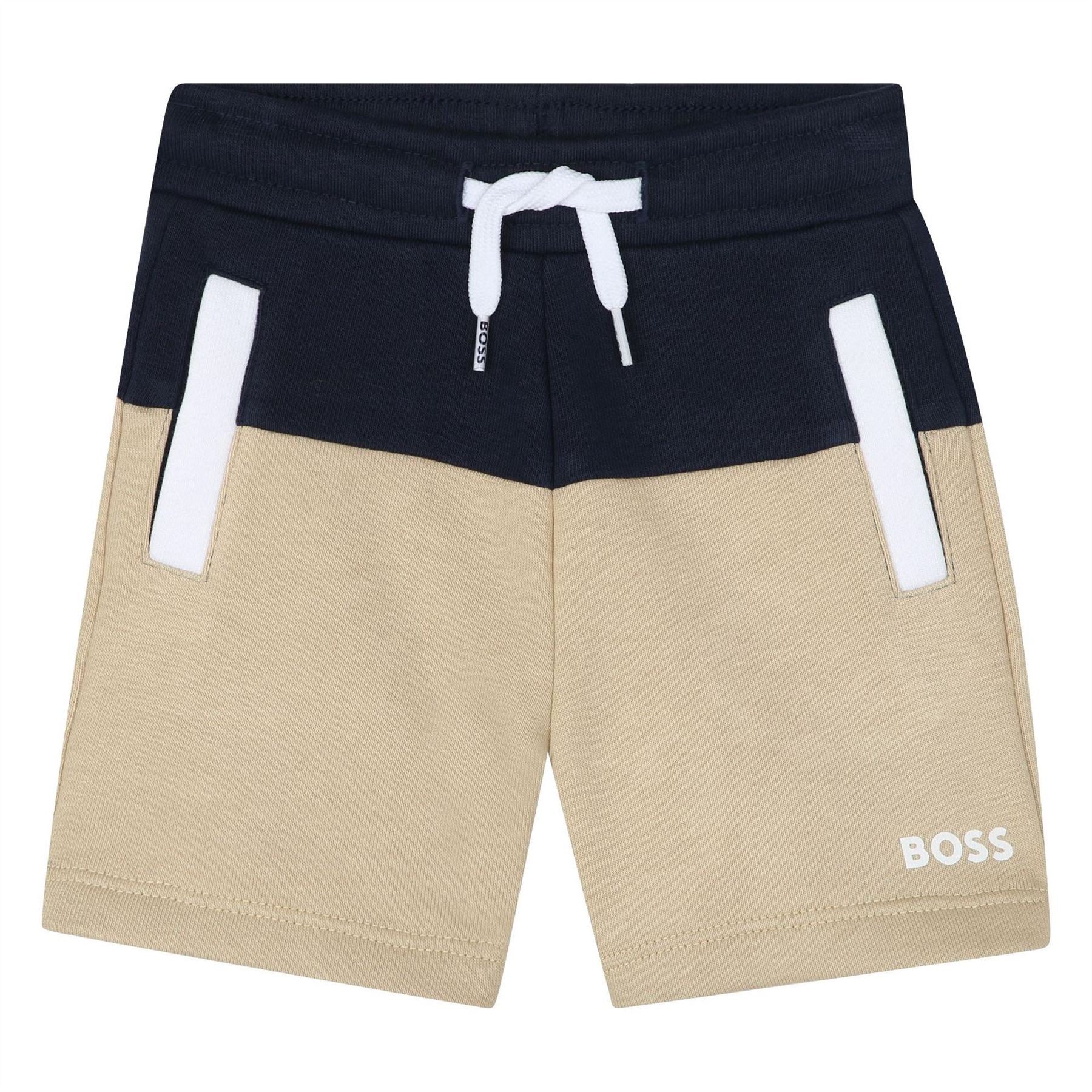 Boss Col Black Colour Block Design Shorts