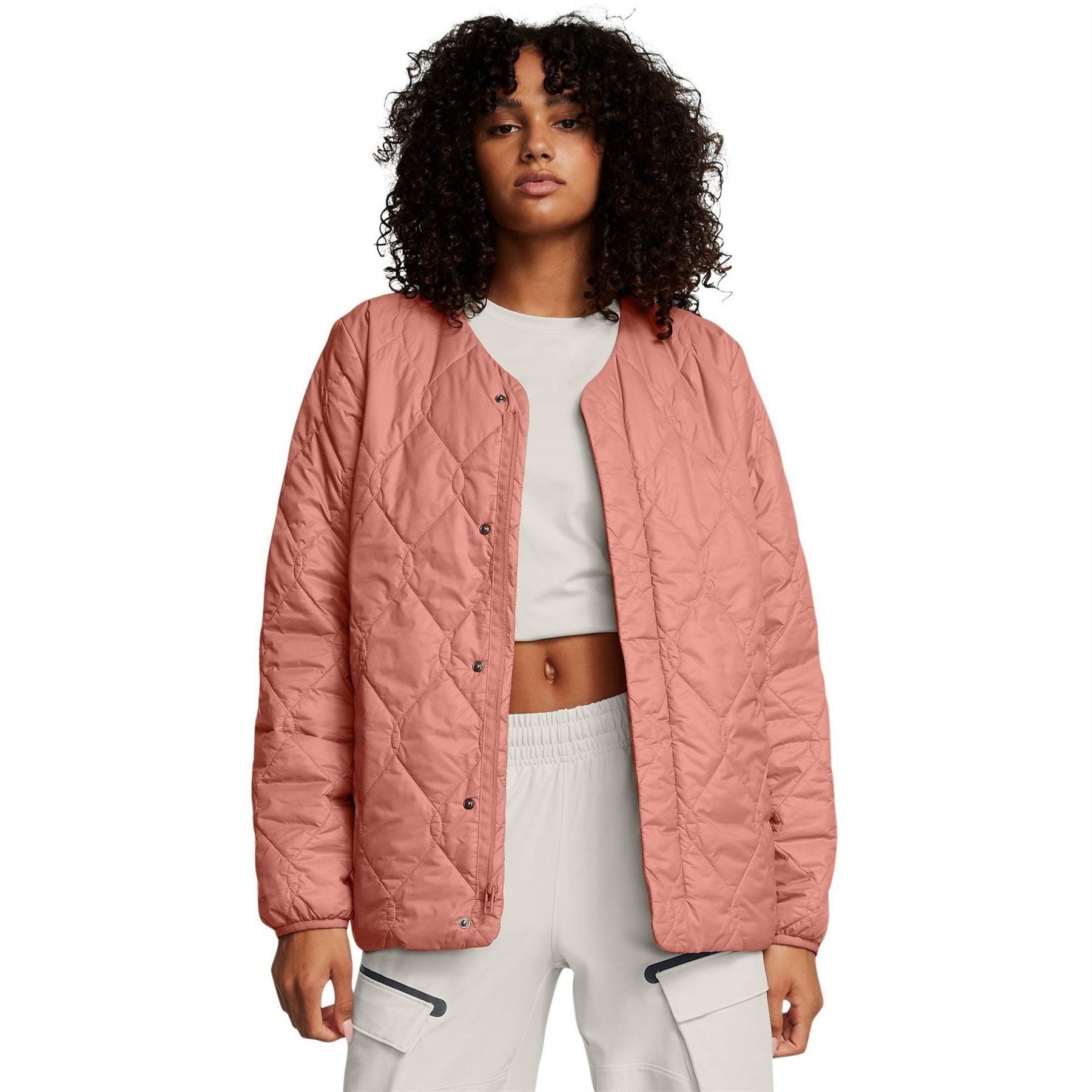 Under Armour Diamond Snap Button Zipped Pocket Puffer Jacket