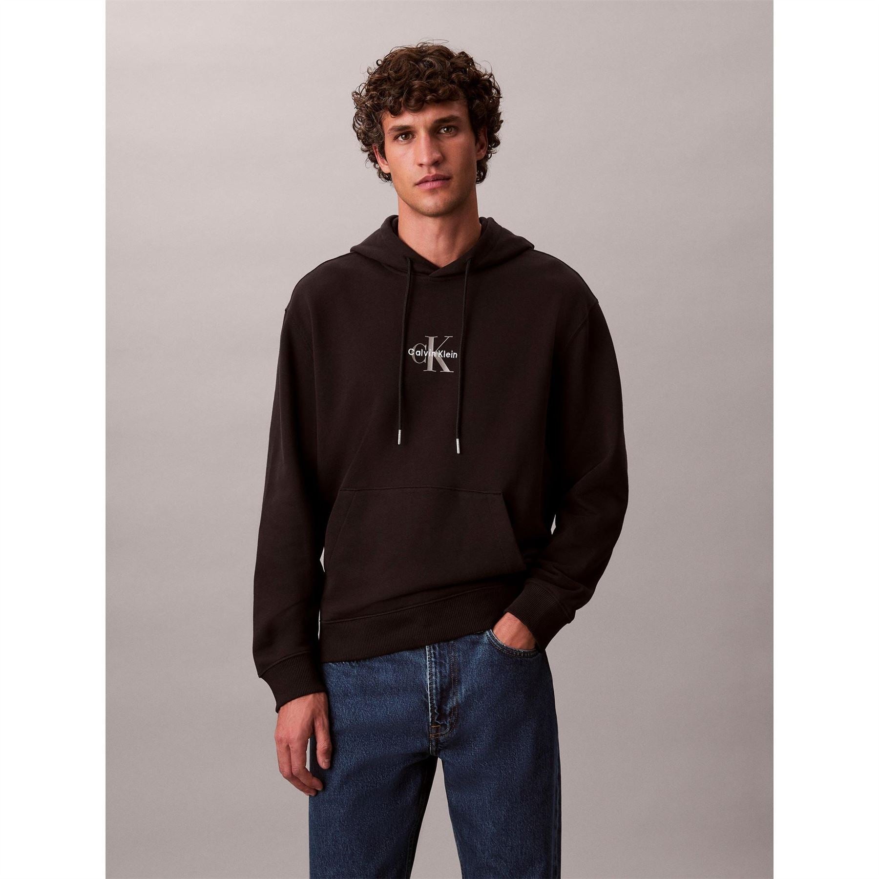 Calvin Klein Jeans Monogram Hooded Neck Long Sleeve Sweatshirt