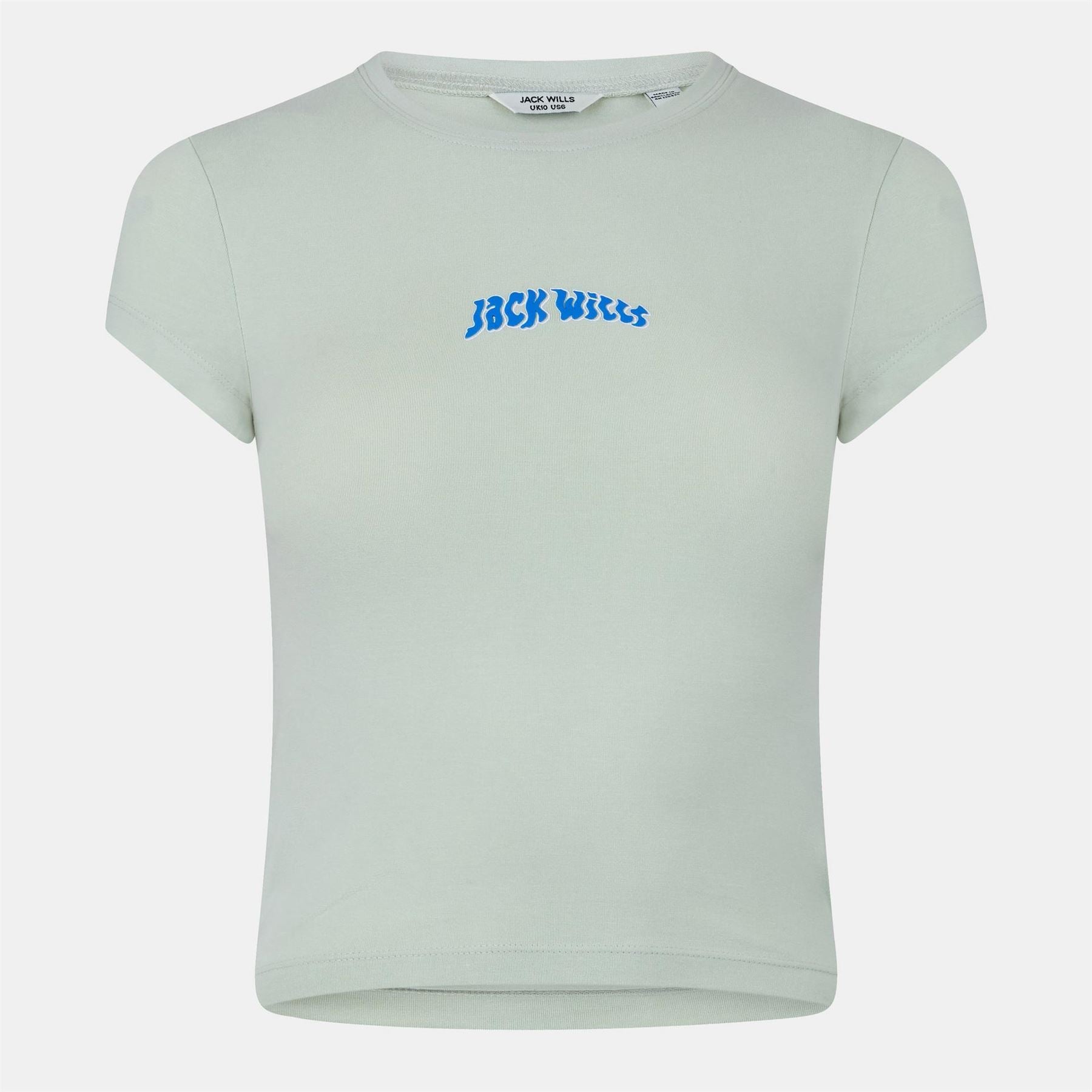 Jack Wills Cropped Slim Fit Lettering T-Shirt