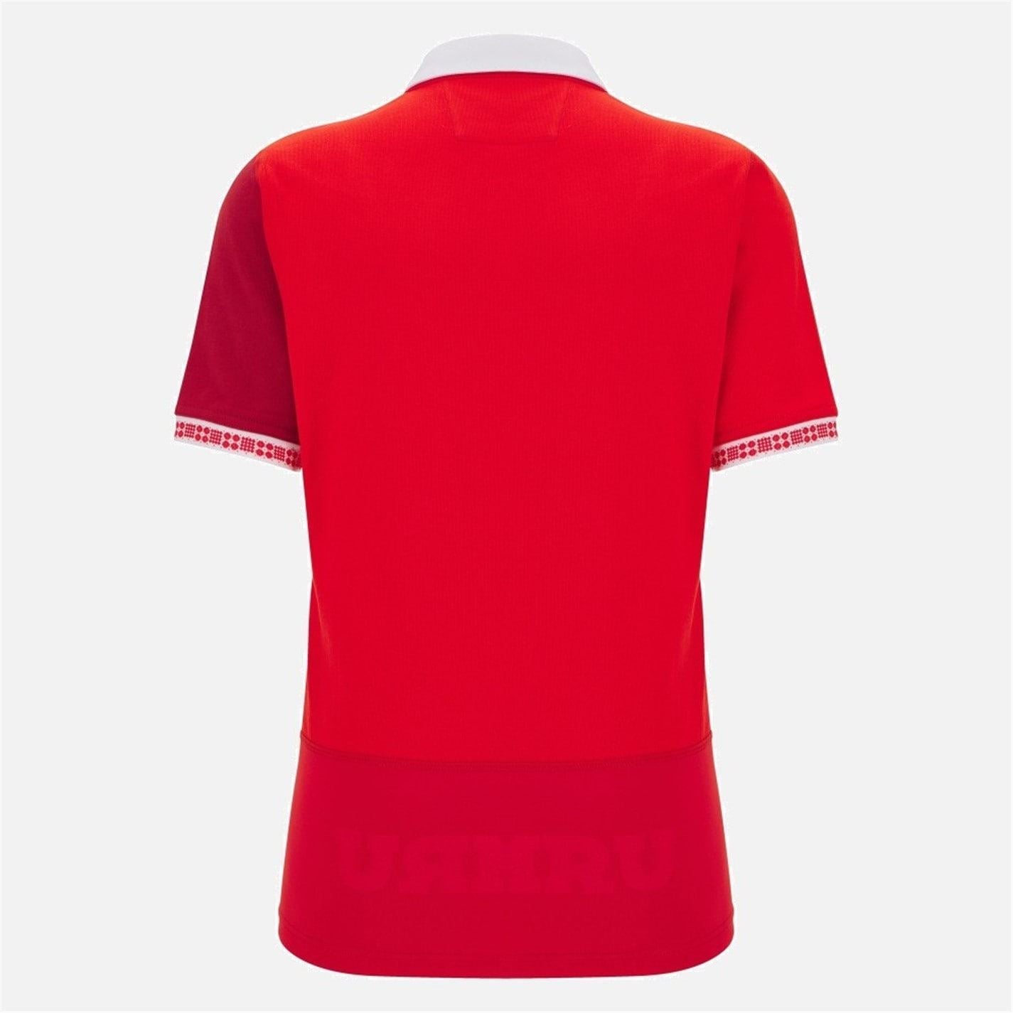 Macron Womens Wales Rugby Home PolOvershirtt 2025