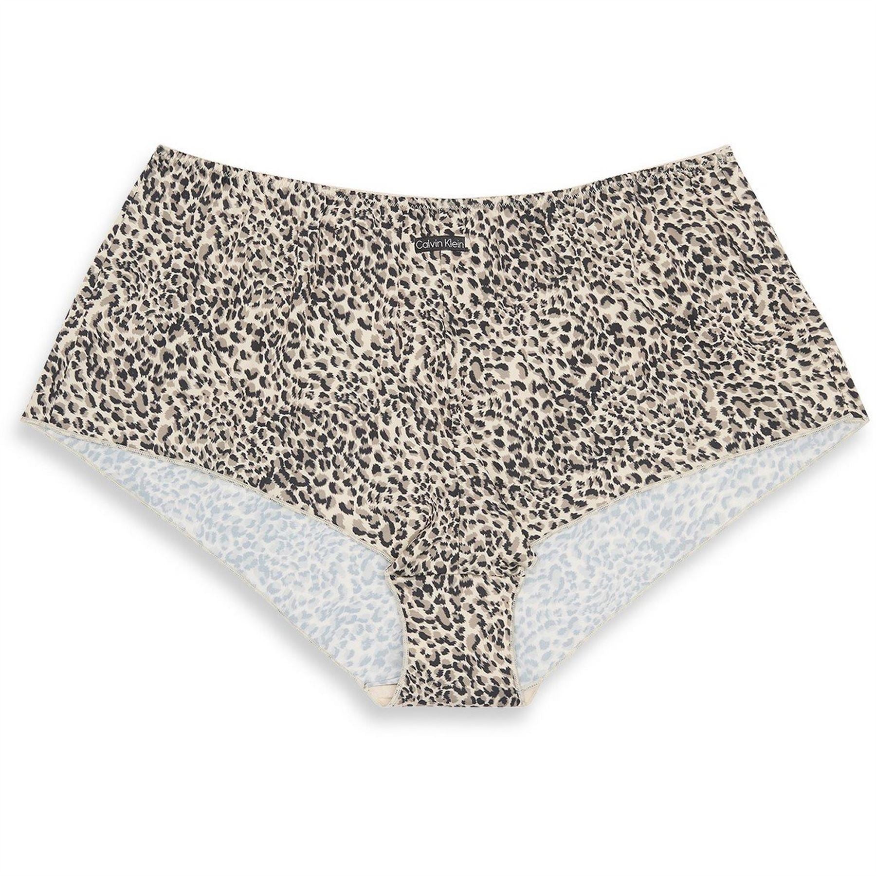 Calvin Klein Leopard Curved Hem Shorts