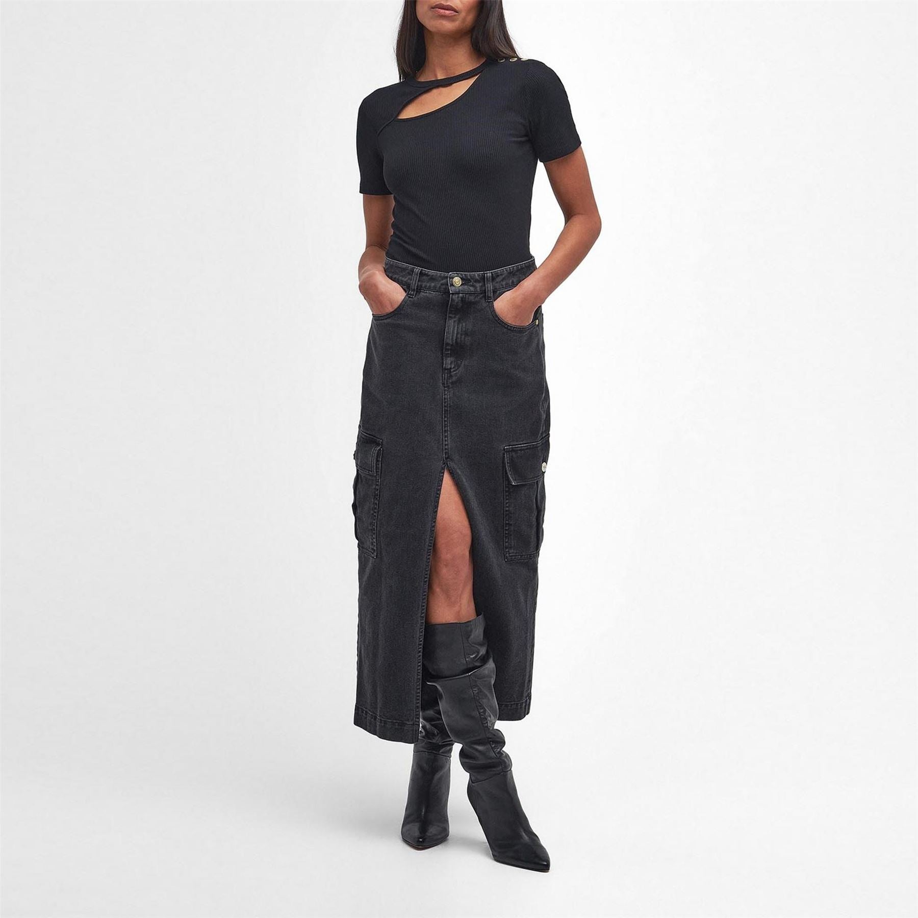Barbour International Cargo Midi Skirt
