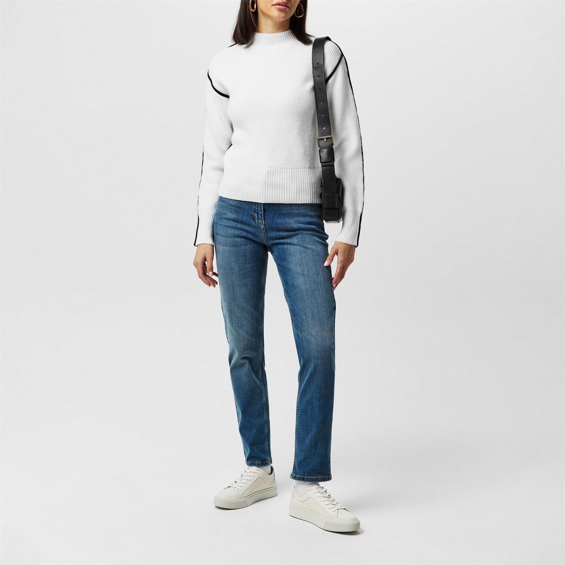 French Connection Mock Neck Relaxed Fit Sweater