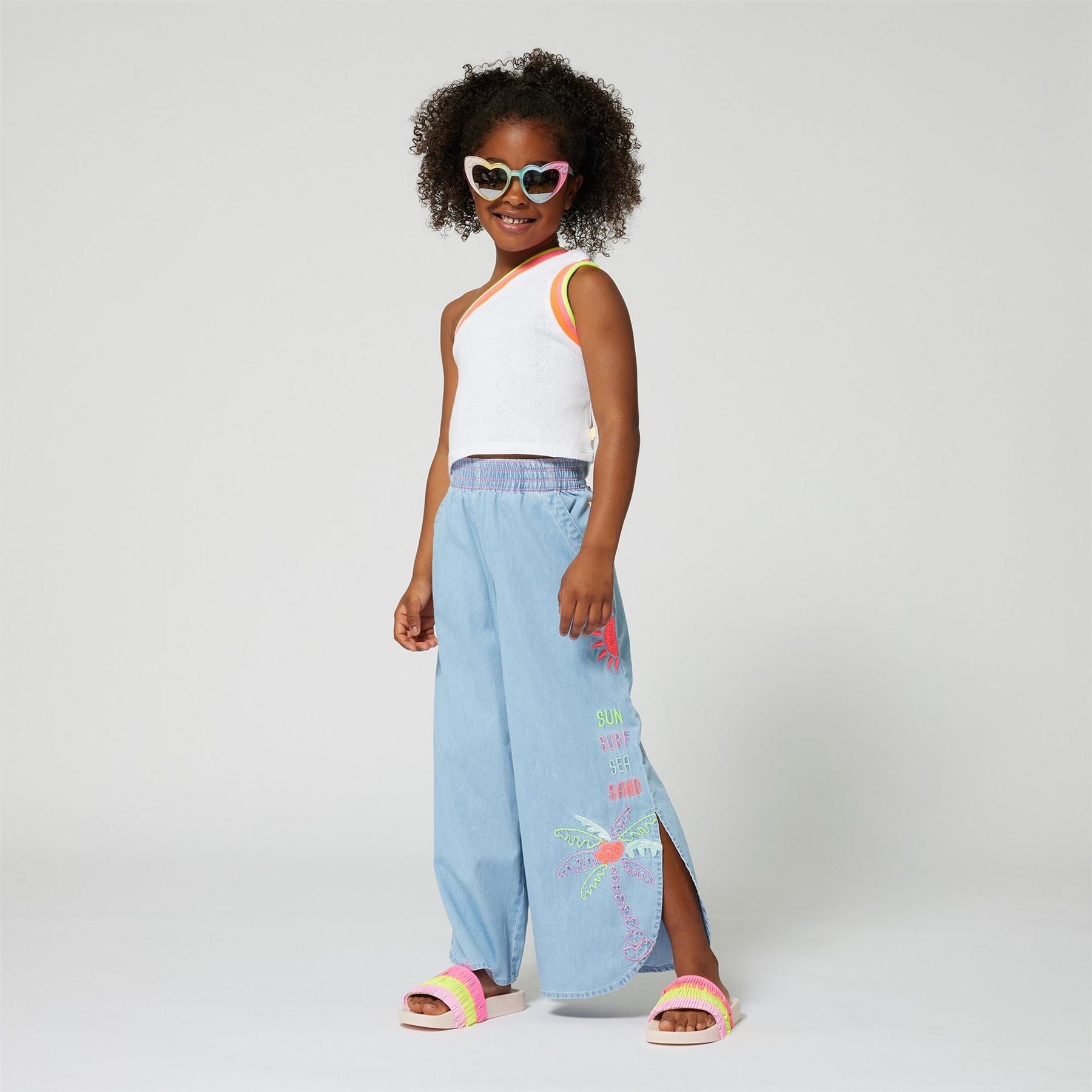 Billieblush Fringed Sliders