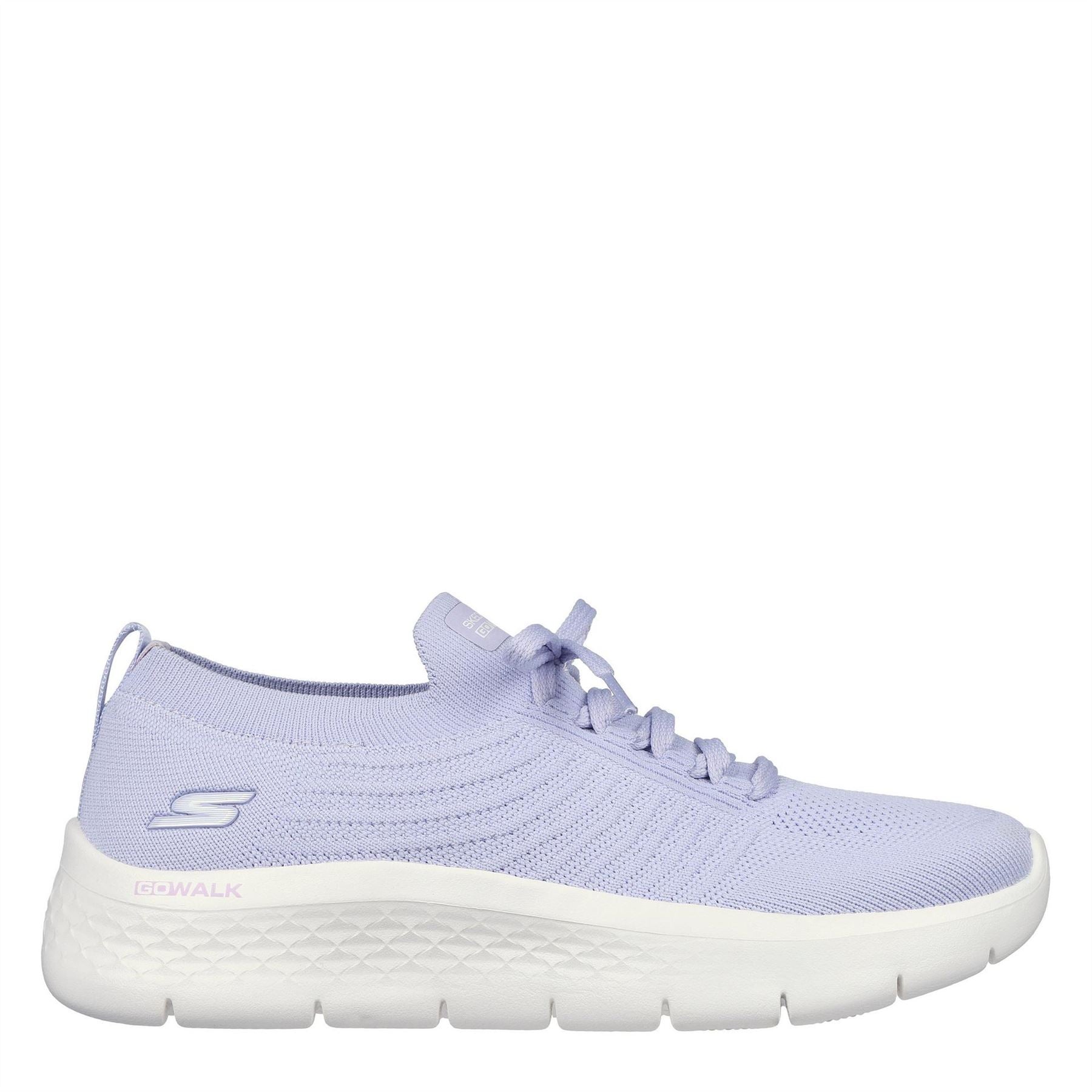 Skechers Knit Fixed Lace Slip On Trainers Girls