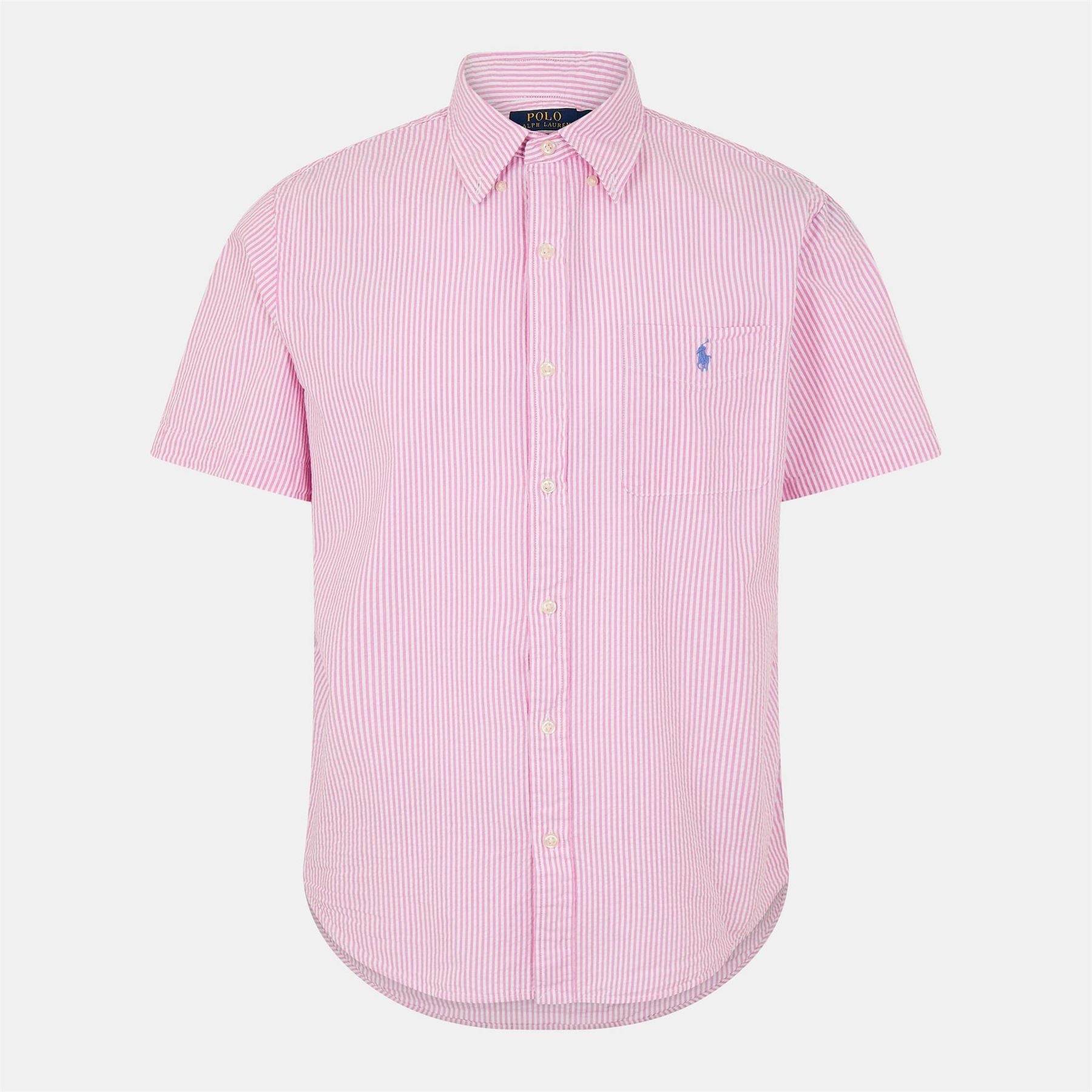Polo Ralph Lauren Striped Seersucker Short Sleeve Patterned Shirt