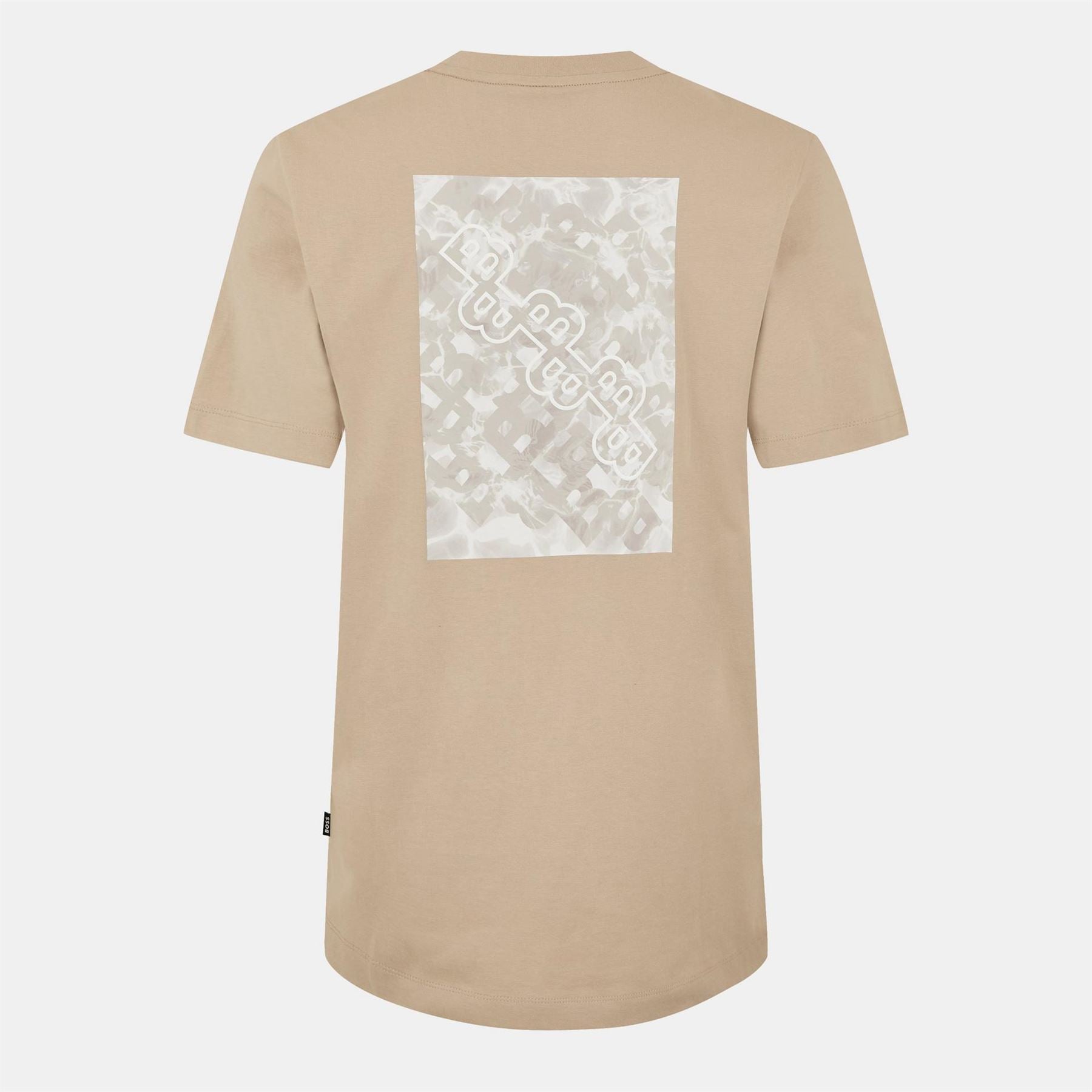 Boss Box Print Crew Neck Regular Fit T-Shirt