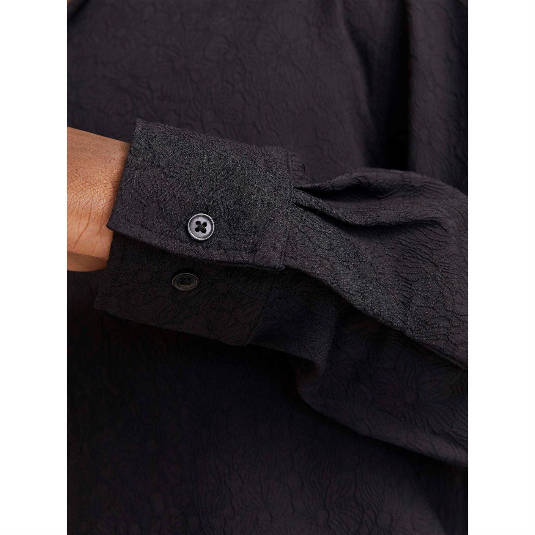 Jack and Jones Jacquard Long Sleeve Plain Shirt