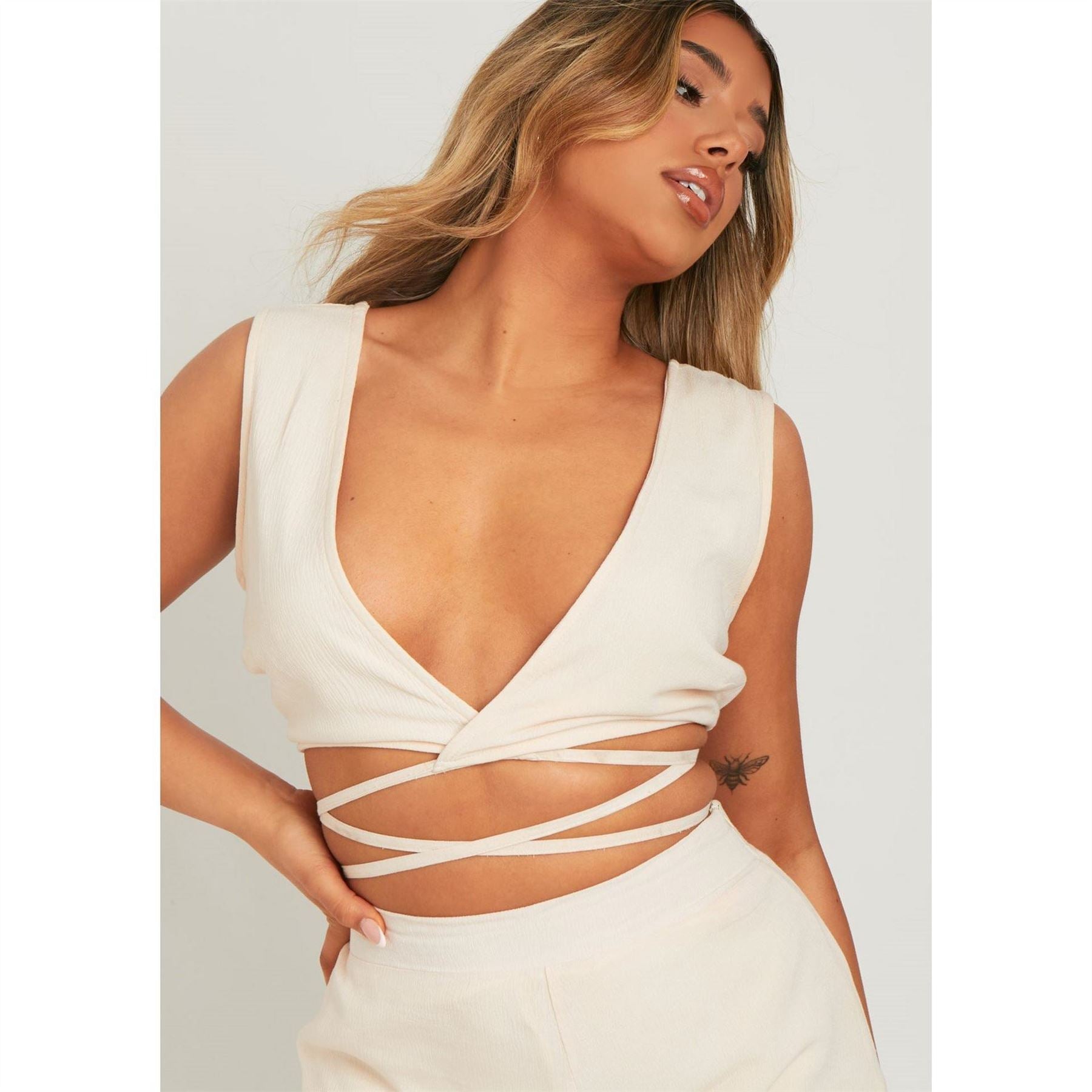 Missy Empire Look Wrap Around Top