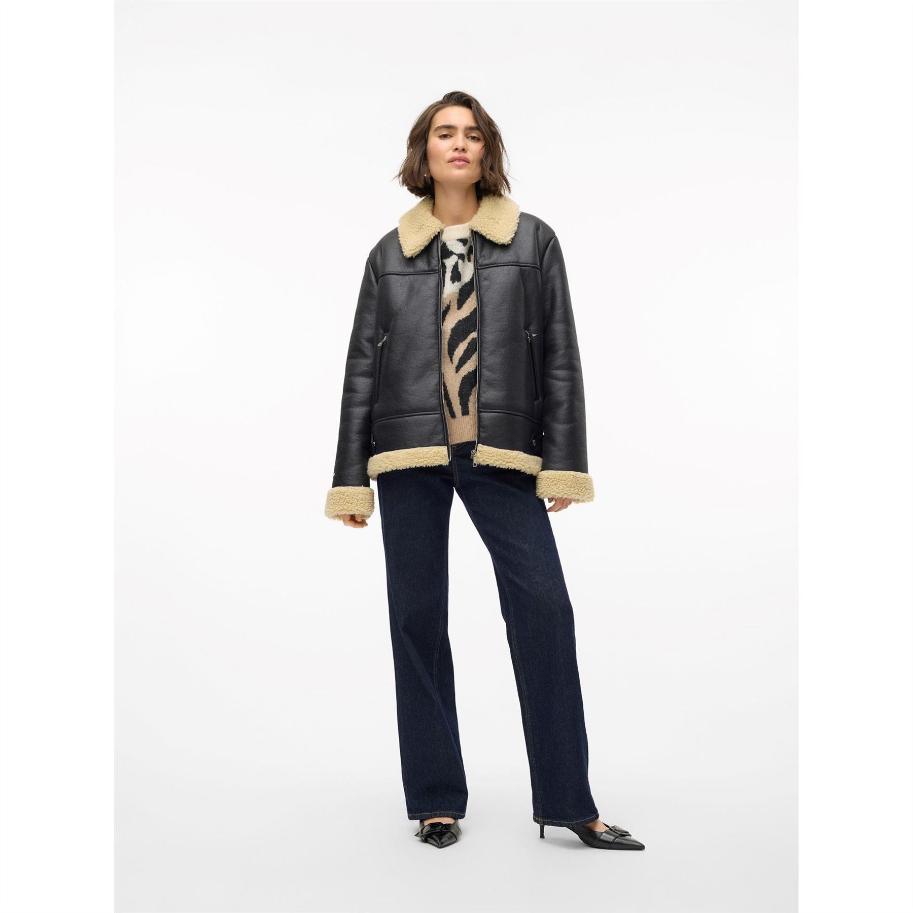 Vero Moda Kay Relaxed Fit Aviator Jacket
