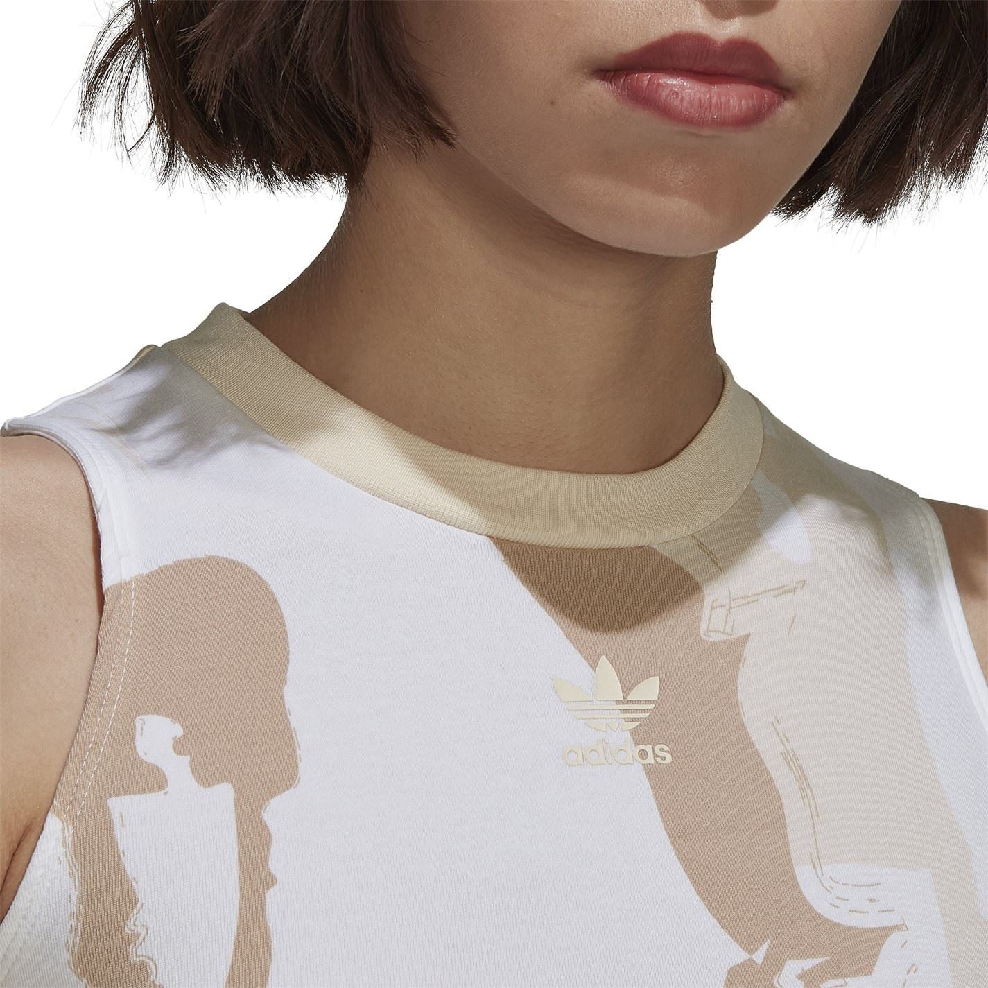 adidas Originals Cropped Slim Fit Crew Neck Tank