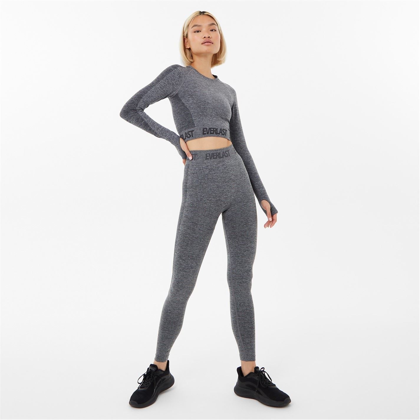 Everlast Womens Seamless Long Sleeve Crop Top