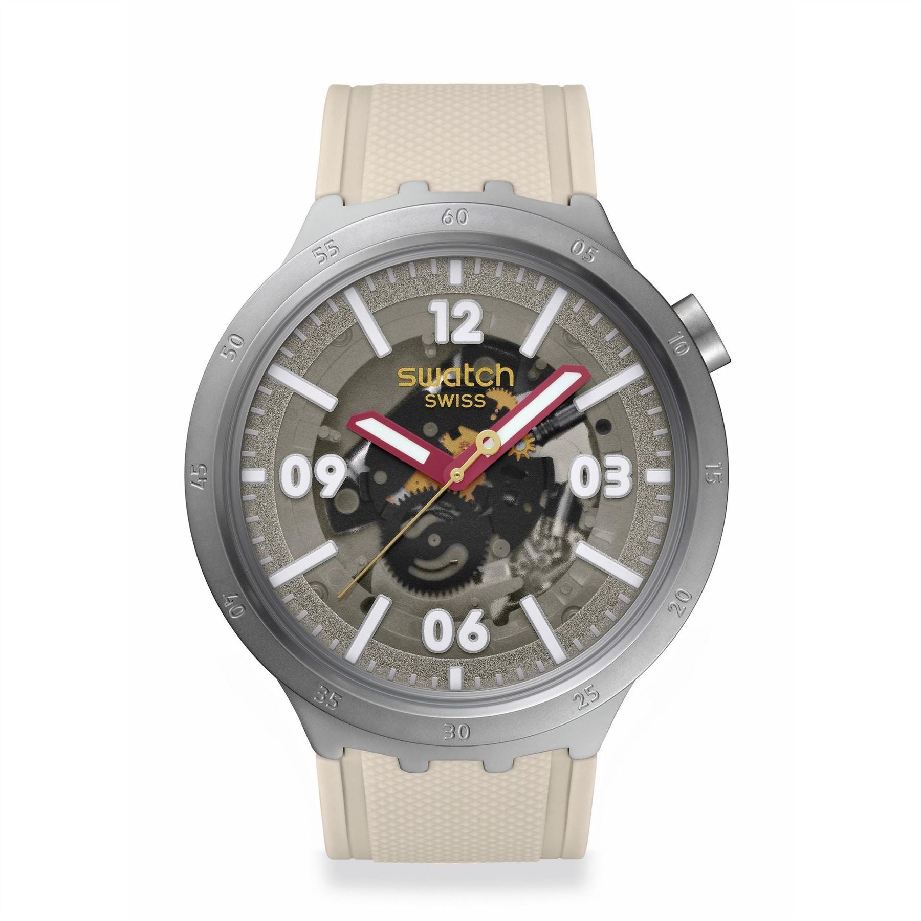 Swatch Big Bold Irony 52 Rubber Strap Fashion Analogue Watch
