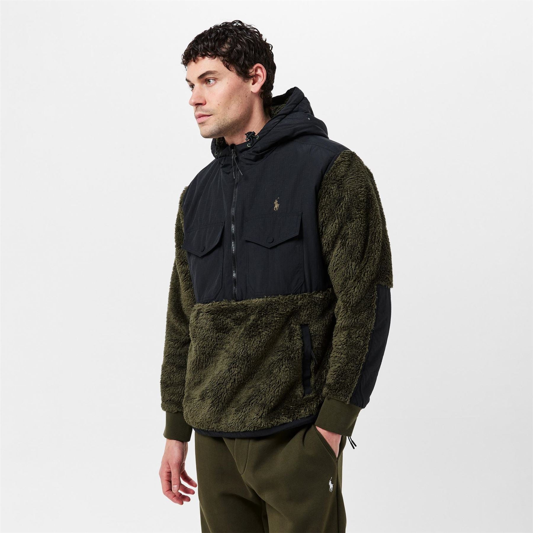 Polo Ralph Lauren Hipile Solid Patterned Full Zipper Hooded Neck Chest Pocket Jacket