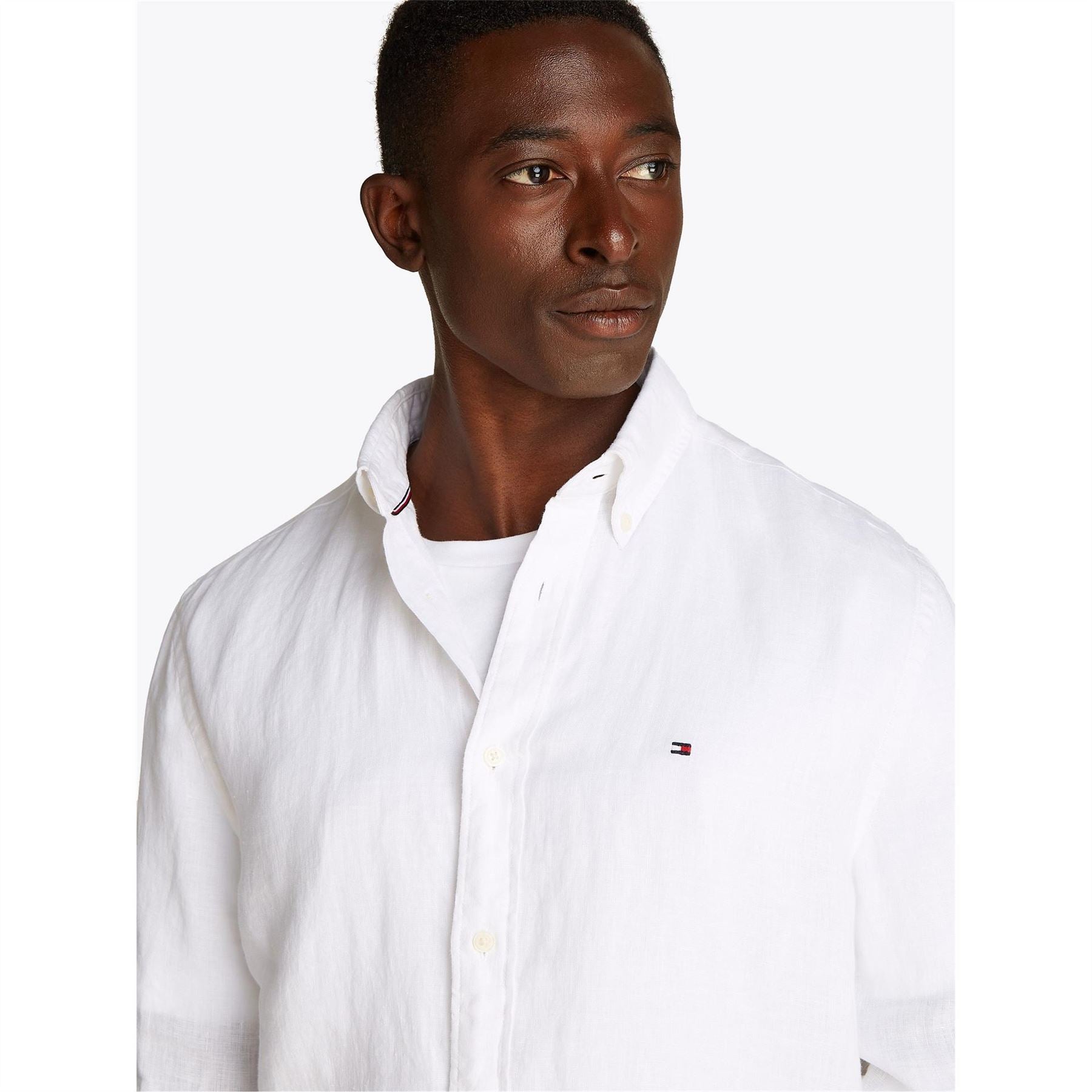 Tommy Hilfiger Pigment Dyed Long Sleeve Plain Shirt