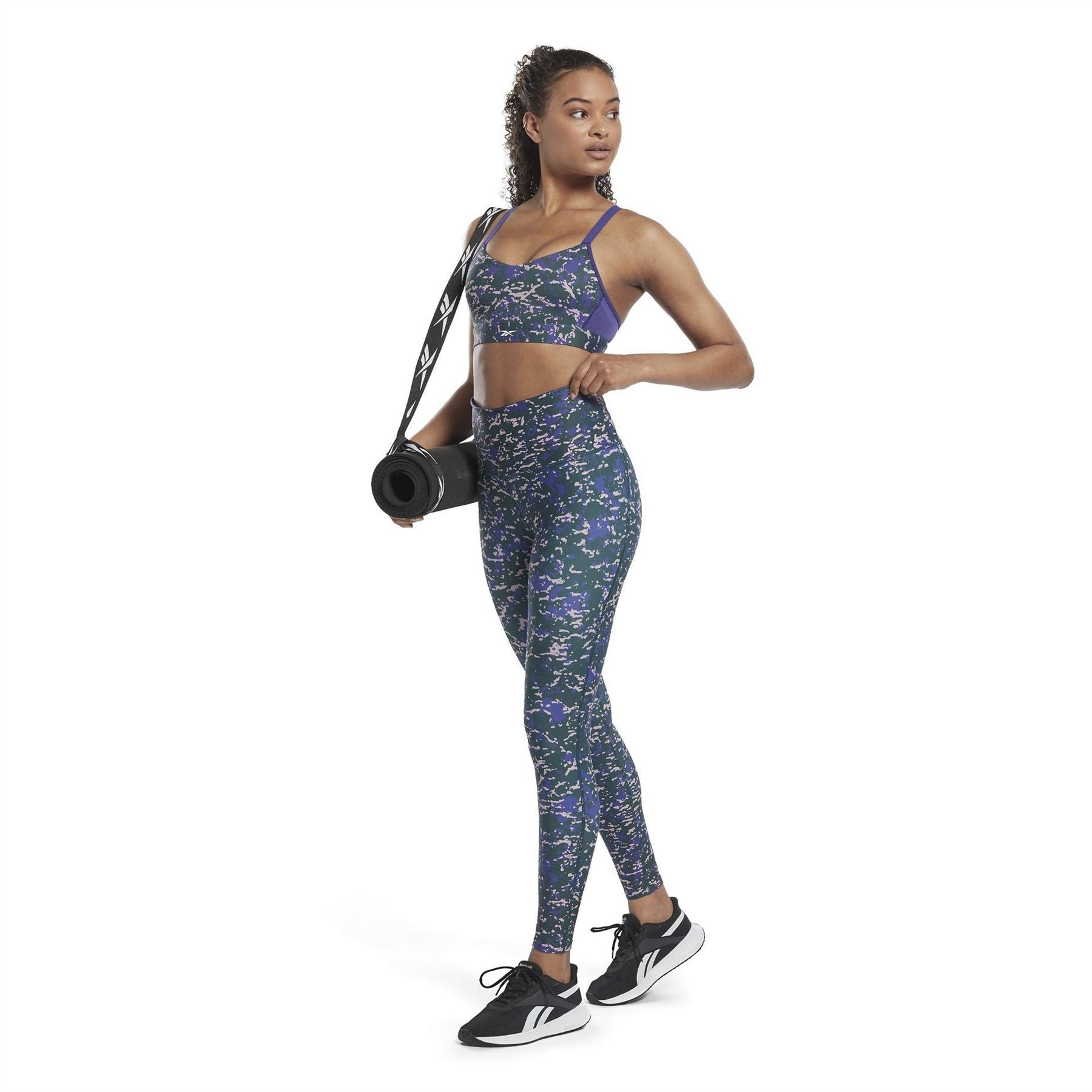 Reebok Womens Lux 2.0 Speckle Modern Safari Leggings Gym Legging