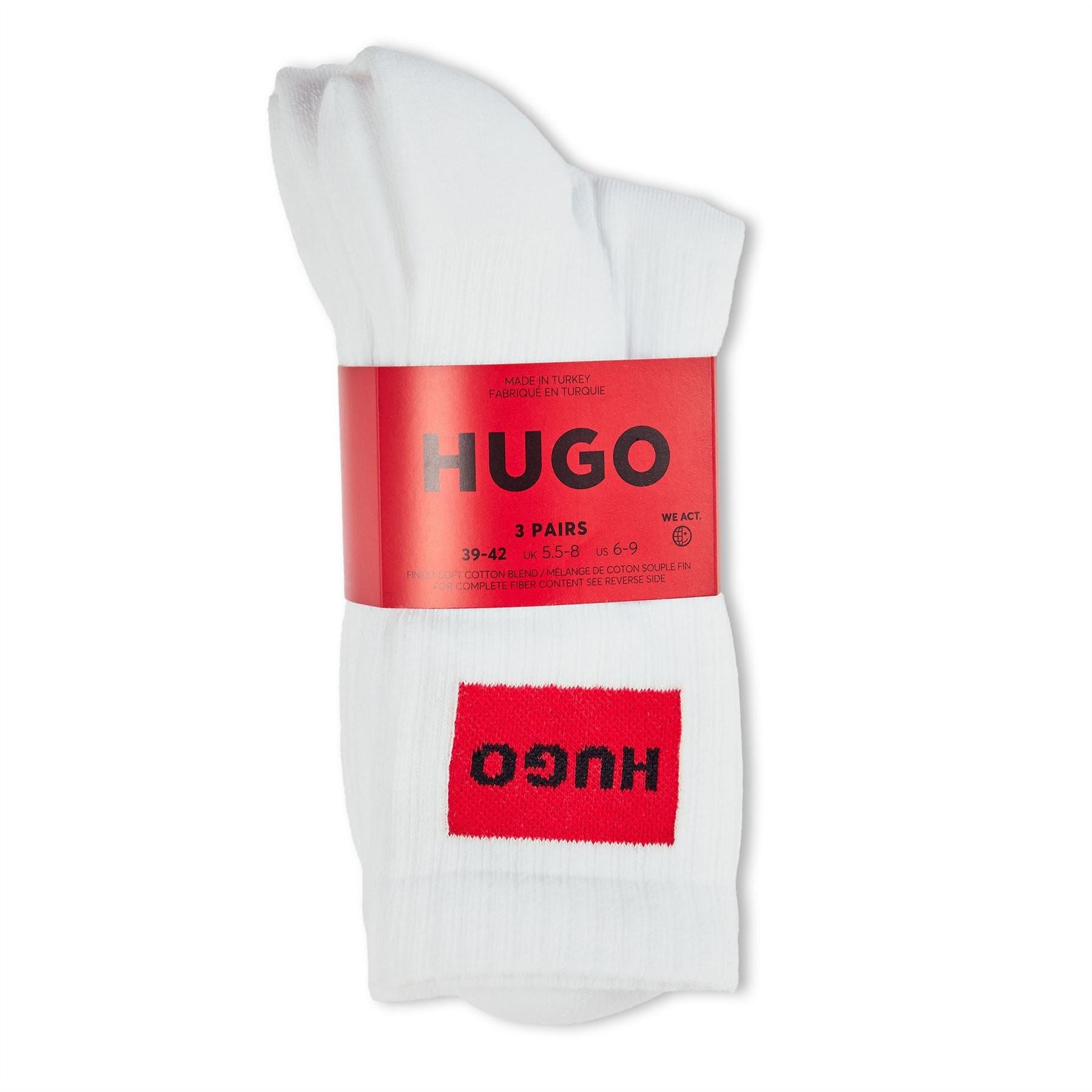Hugo HUGO Bodywear 3 Pack Rib Patch Socks