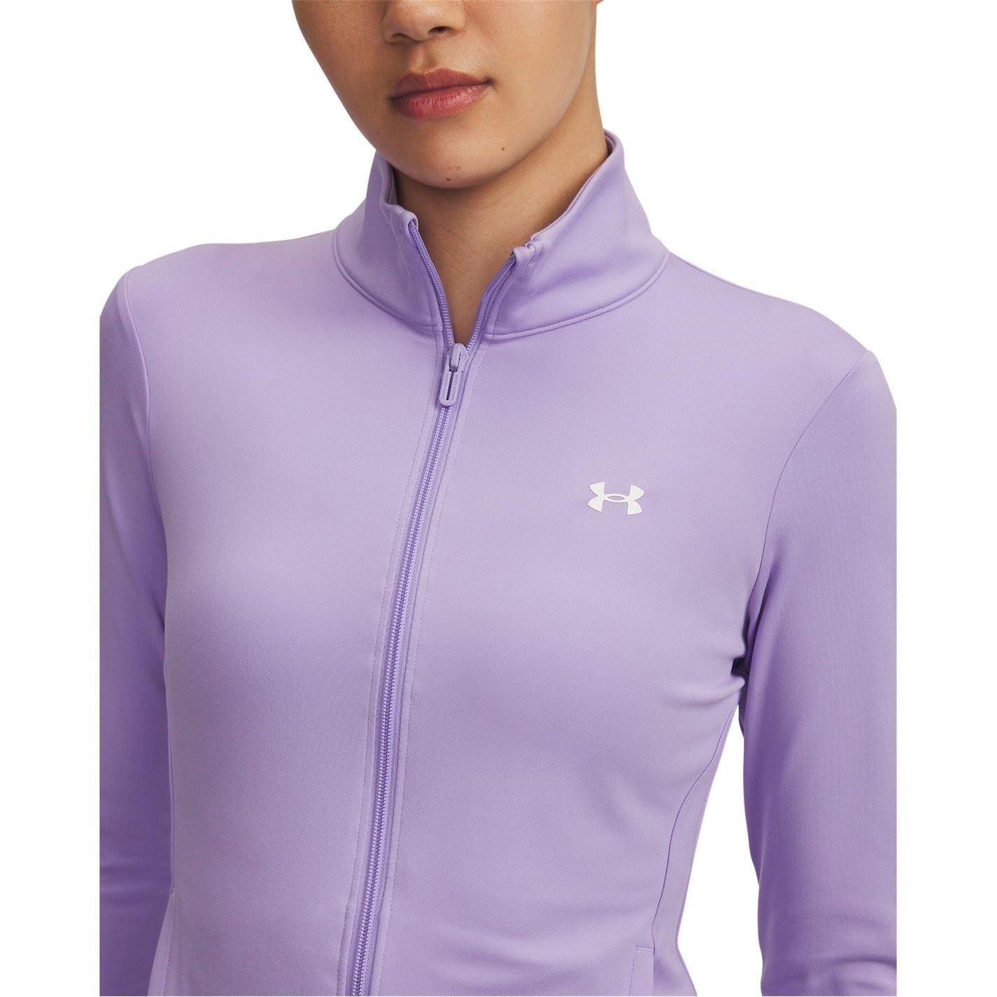 Under Armour Motion Emea Solid Patterned Ribbed Cuff Track Jacket