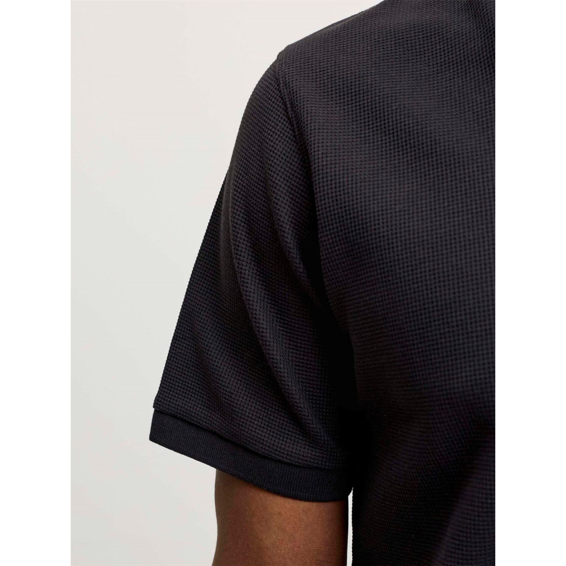 Jack and Jones Austin Button Placket Collared Short Sleeve Polo Shirt