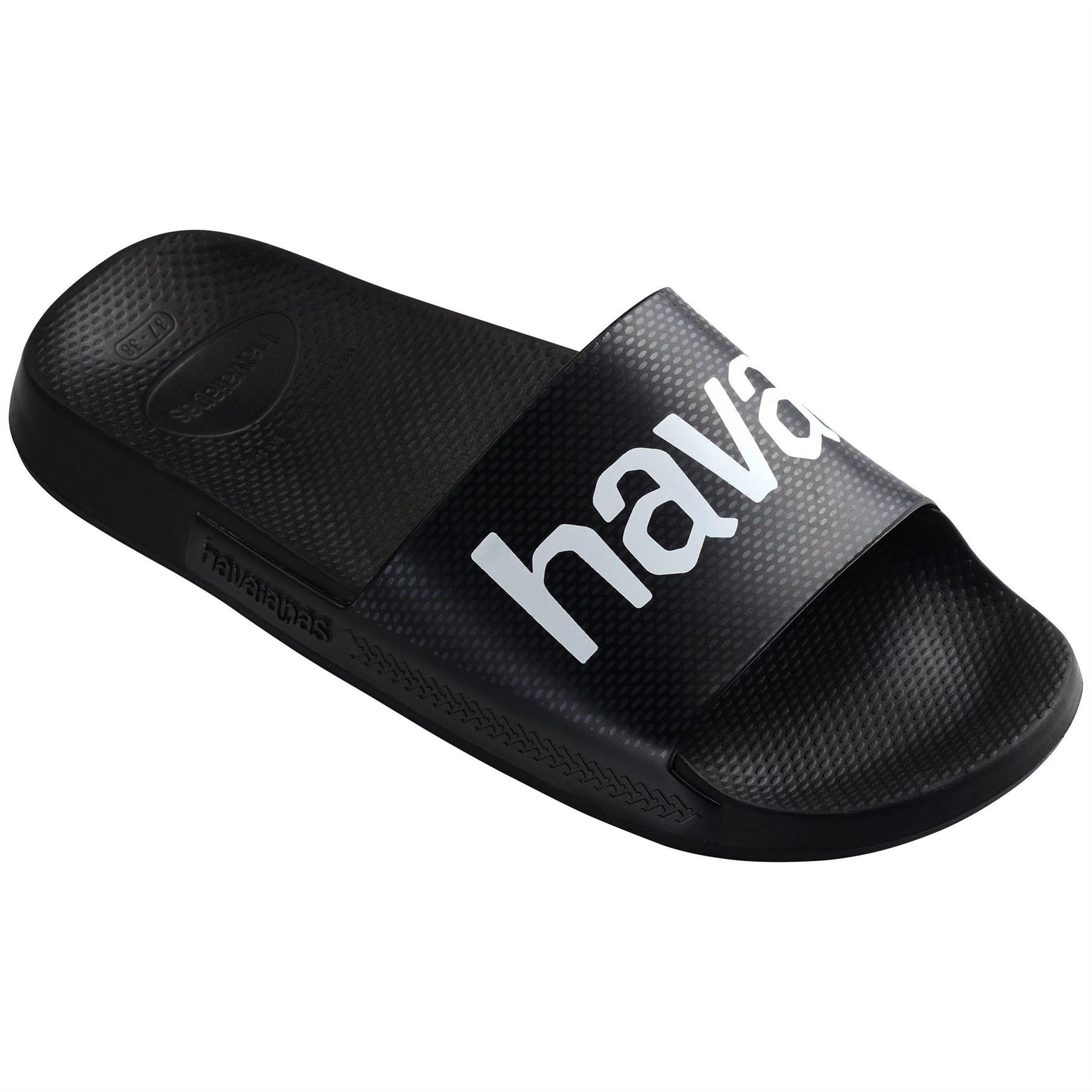 Havaianas Womens Hav. Slide Classic Logomania Black Flip Flops