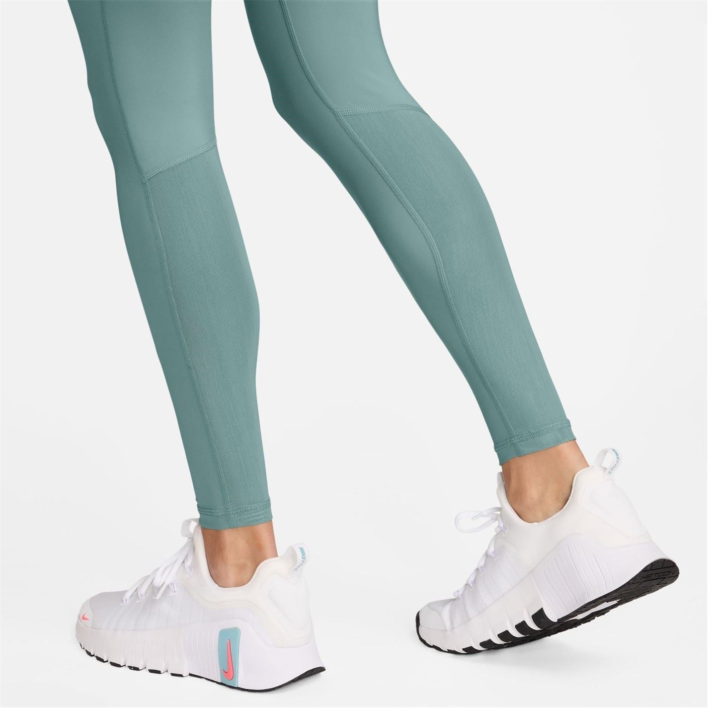 Nike Womens Pro Mid Rise Mesh Panelled Leggings
