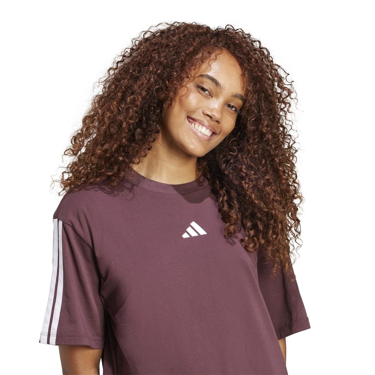 adidas Womens Essentials 3 Stripe T-Shirt