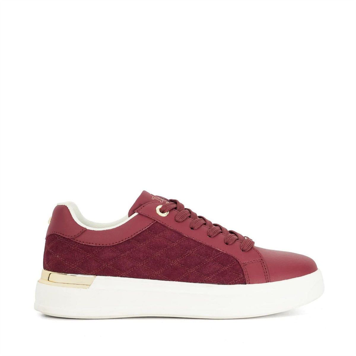 Dune London Elba Textured Lace-Up Platform Trainers