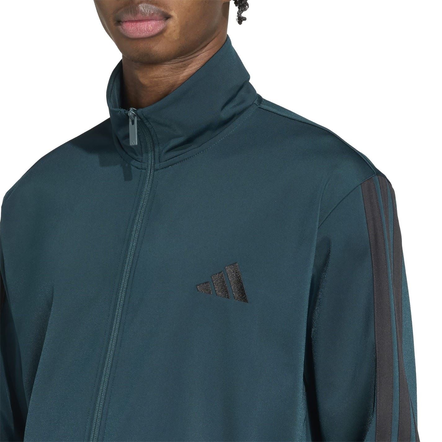adidas Basic 3   Stripes Tricot Tracksuit