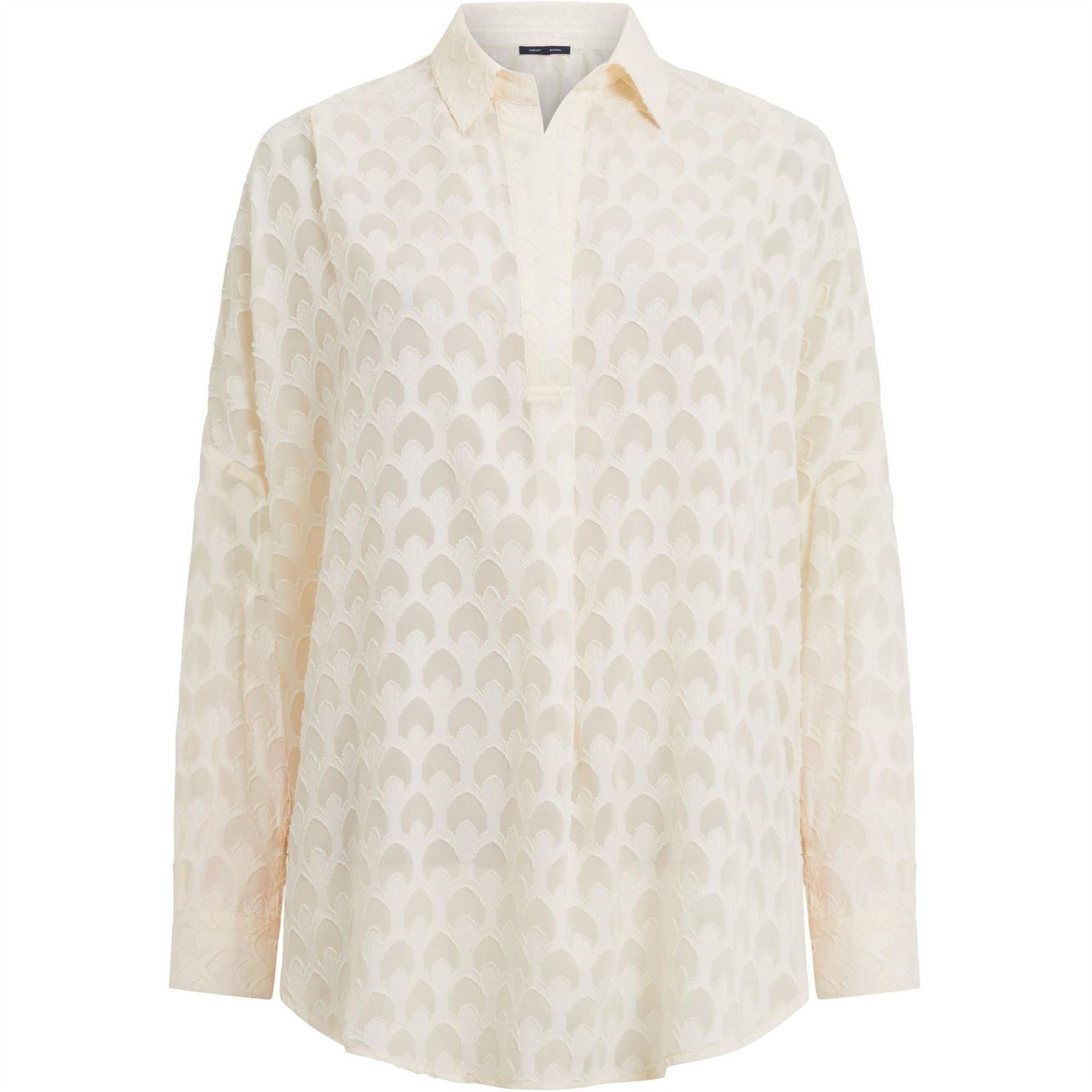 French Connection Burn Out Popover Shirt