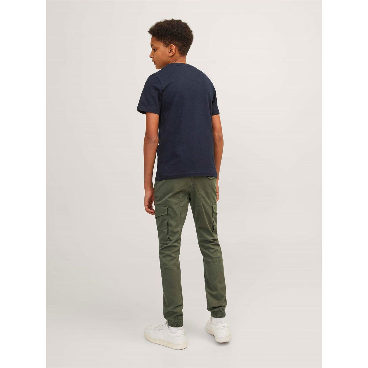 Jack and Jones Paul Solid Patterned Combat Cargo Pants
