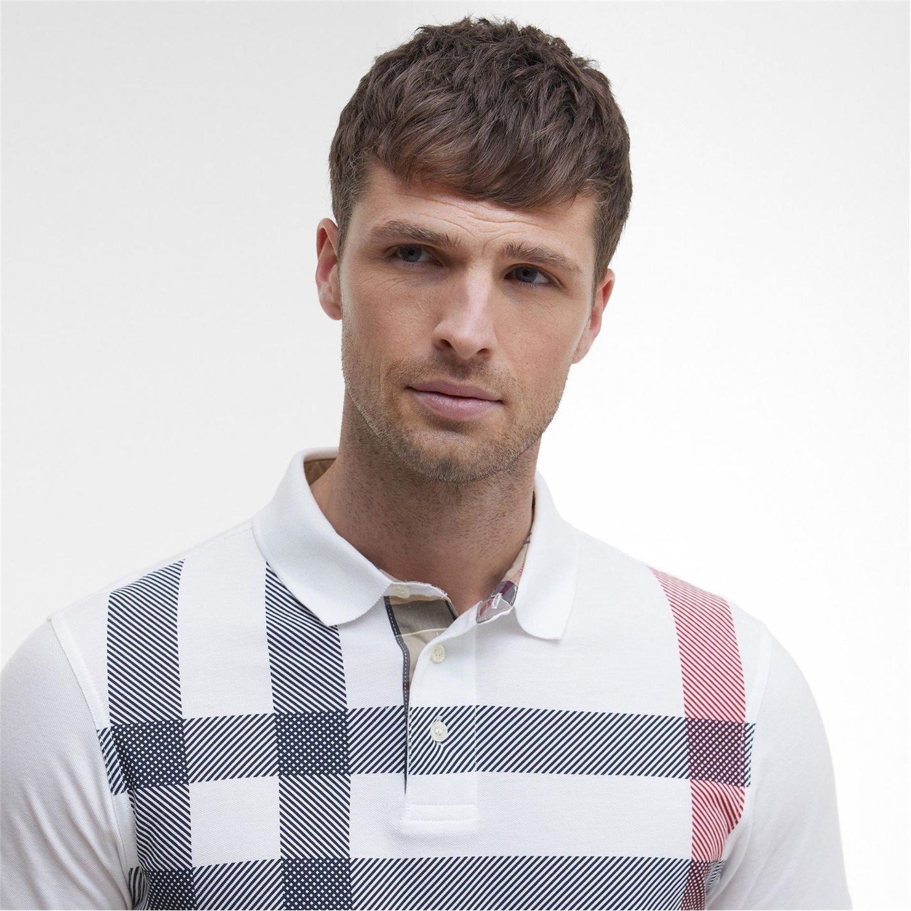 Barbour Tartan Short Sleeved Polo Shirt