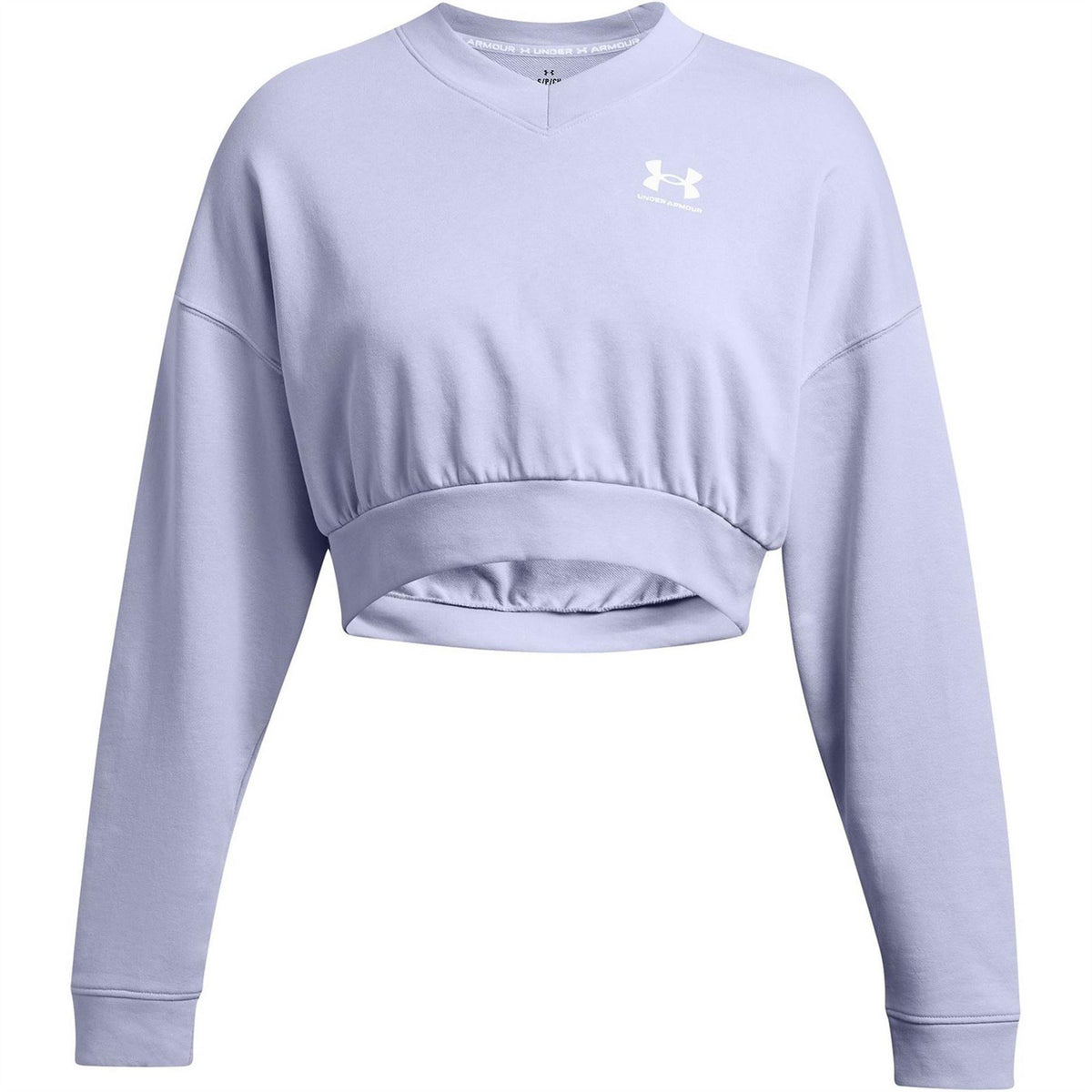 Under Armour Rival Cropped Terry Logo Print Sweatshirt